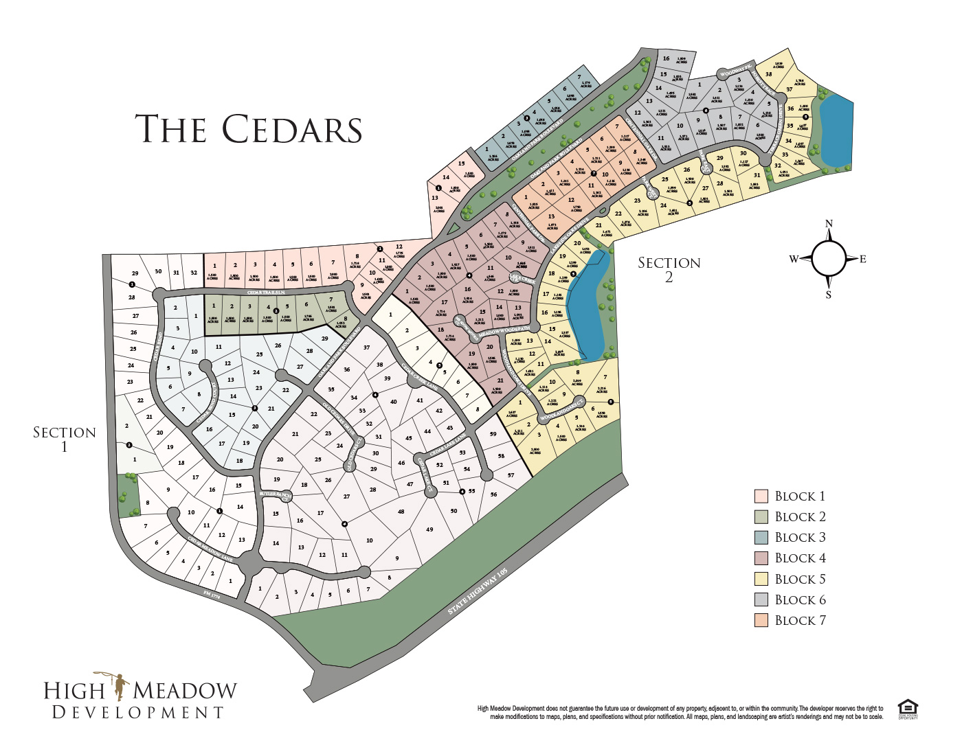 The Cedars site plan