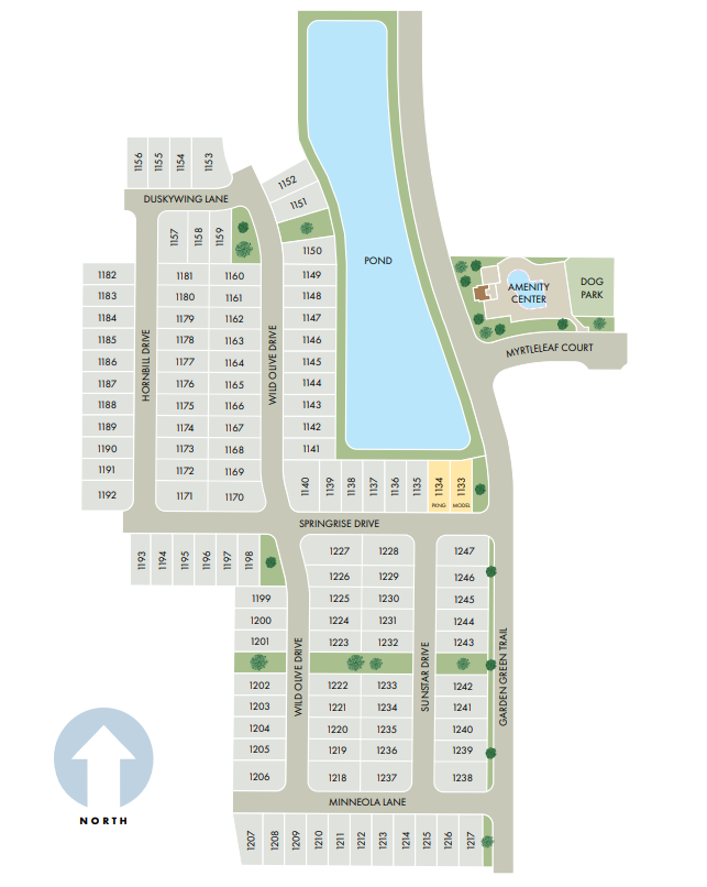 The Reserve at Twin Lakes site plan