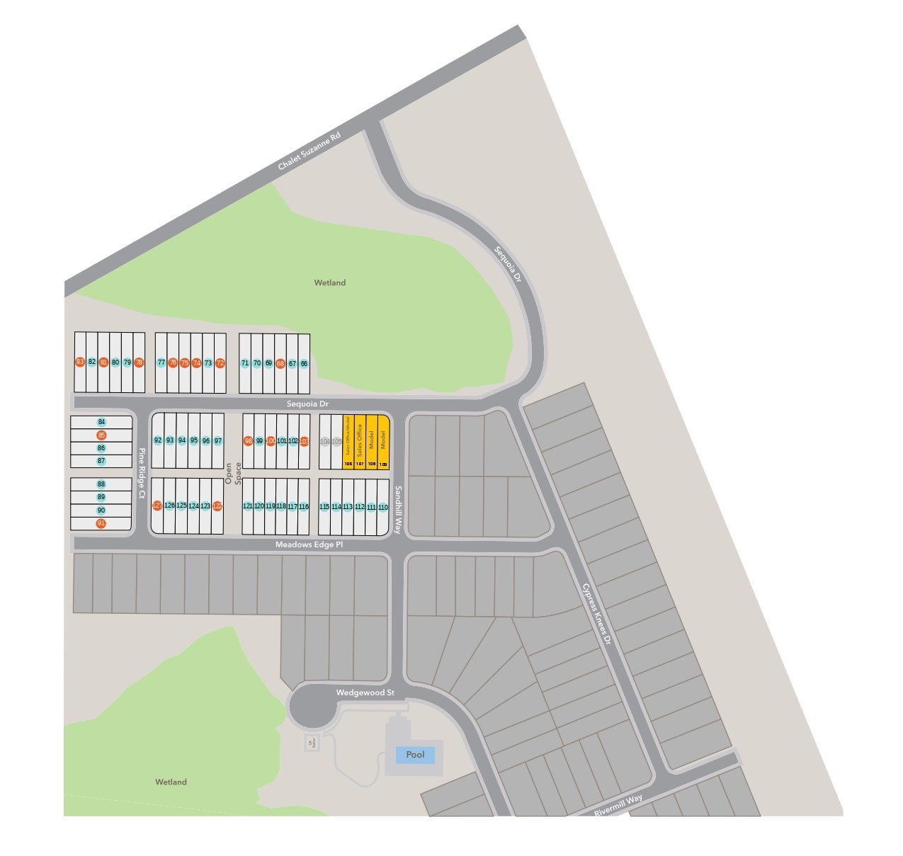Reserve at Forest Lake Townhomes site plan