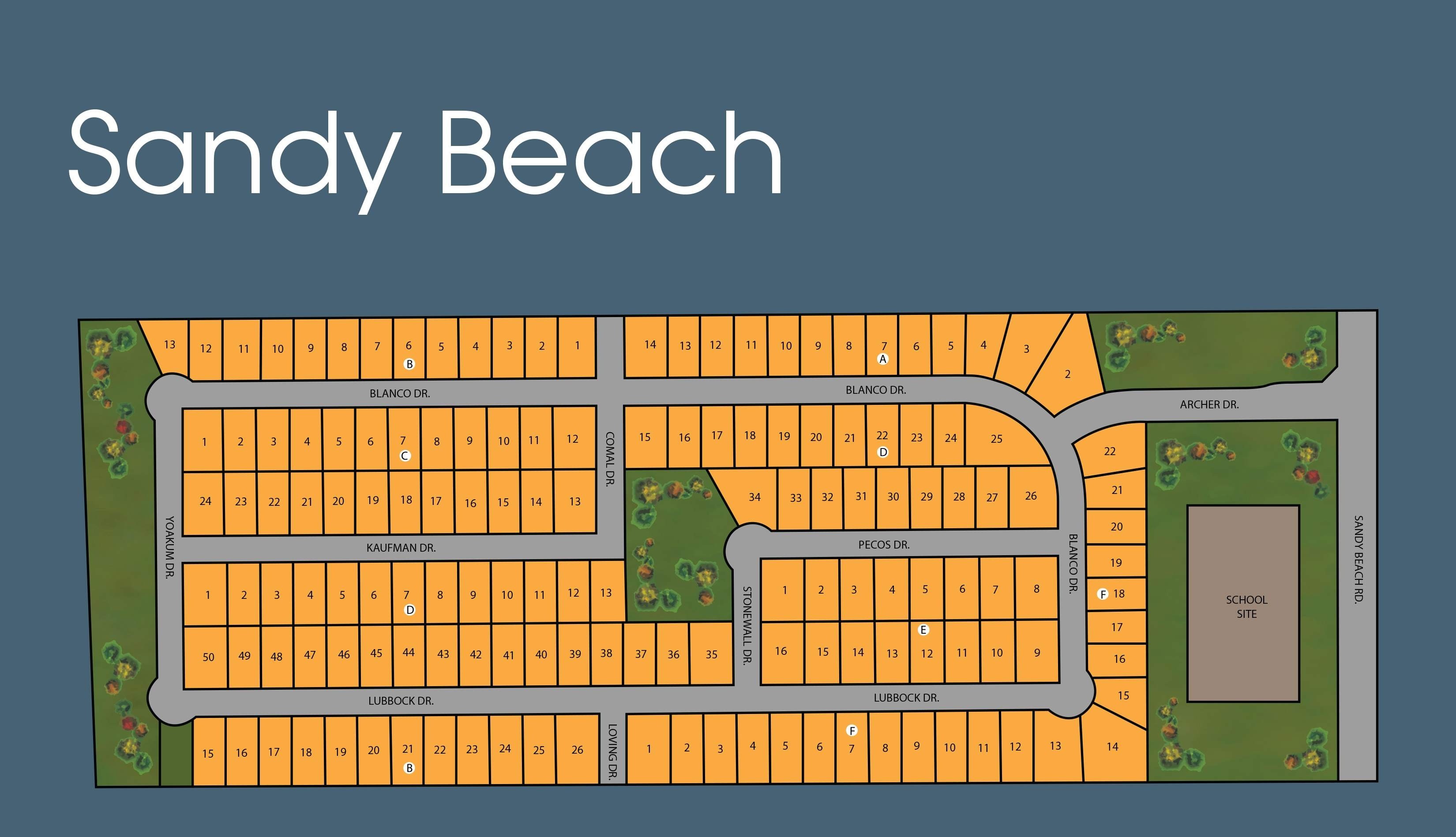Sandy Beach site plan