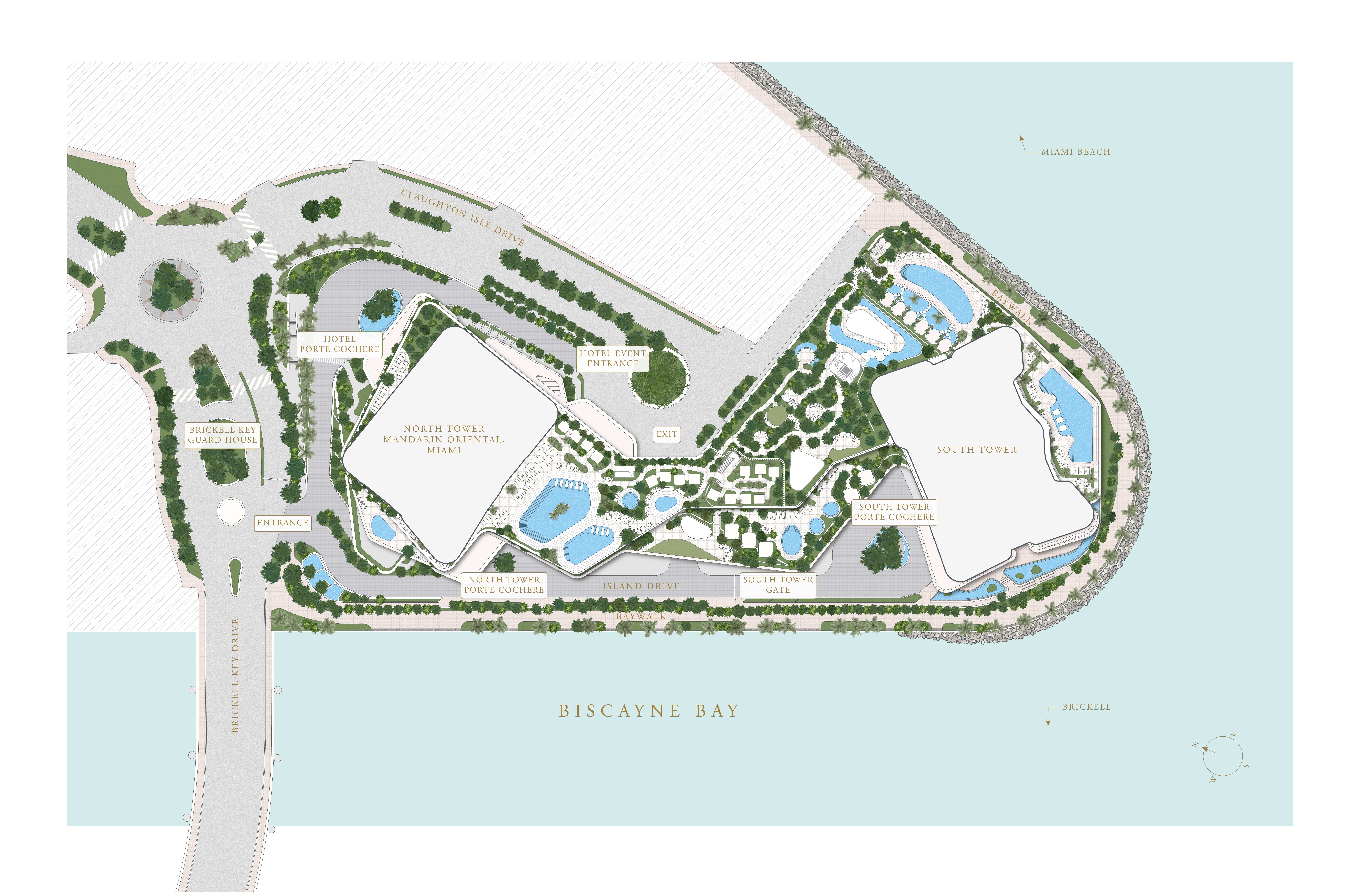 The Residences at Mandarin Oriental Miami site plan