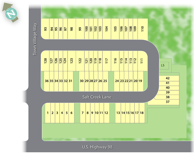 Salt Creek at Mexico Beach site plan
