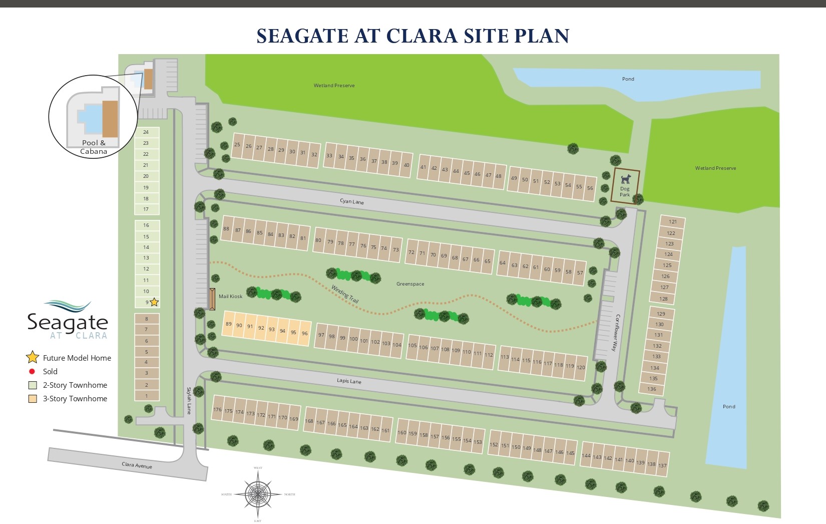 SEAGATE AT CLARA site plan