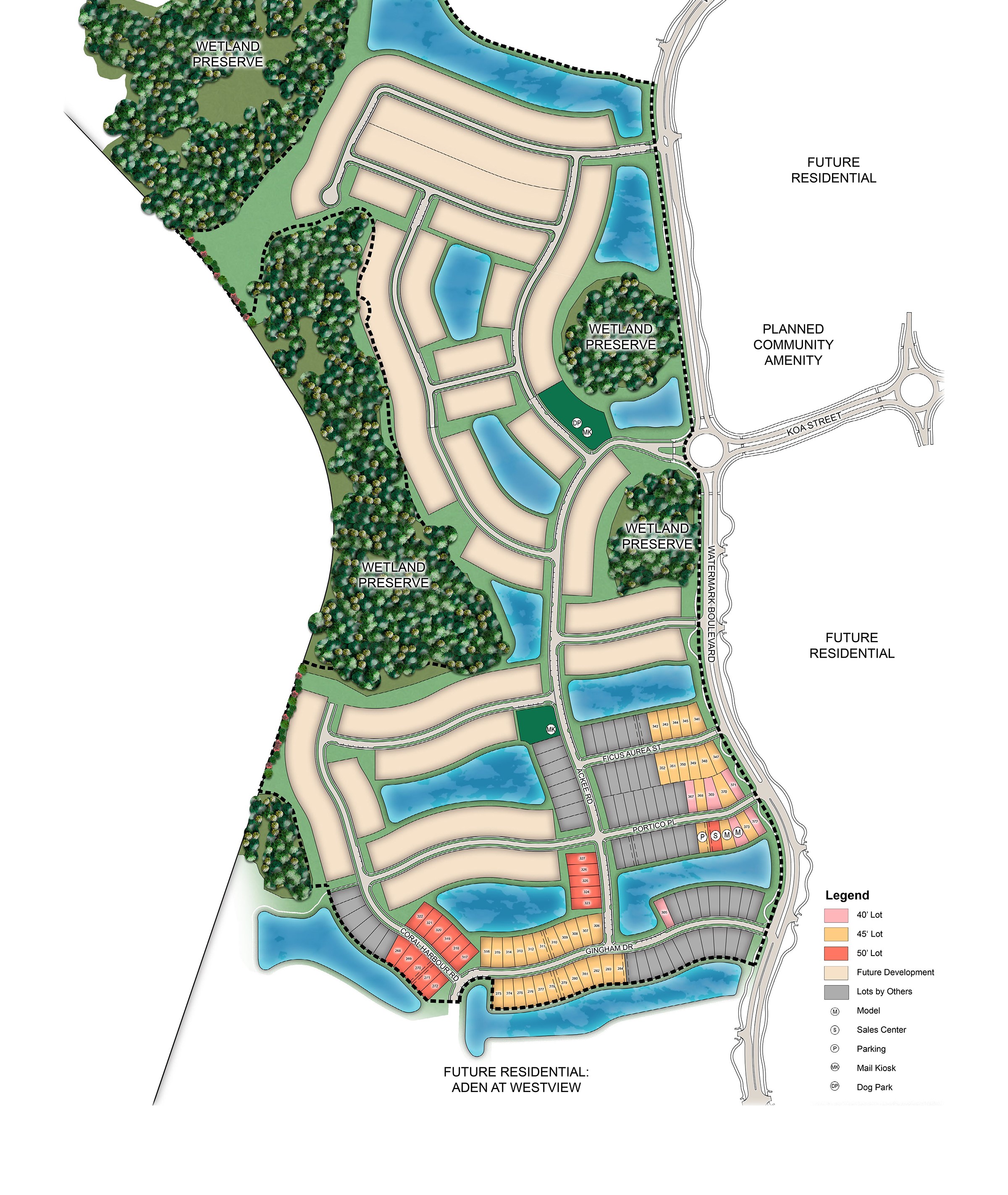 Aden North at Westview site plan