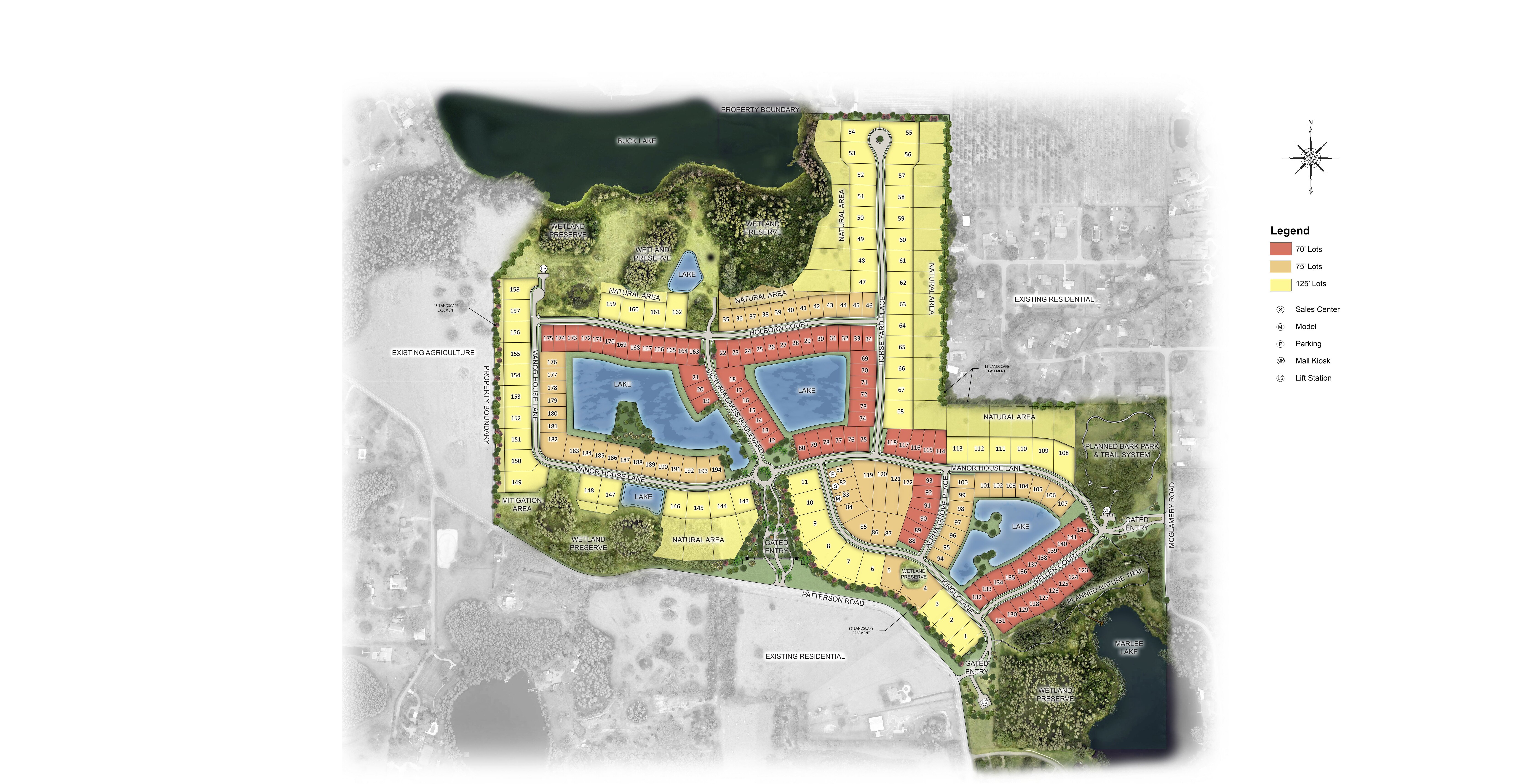 Victoria Lakes site plan