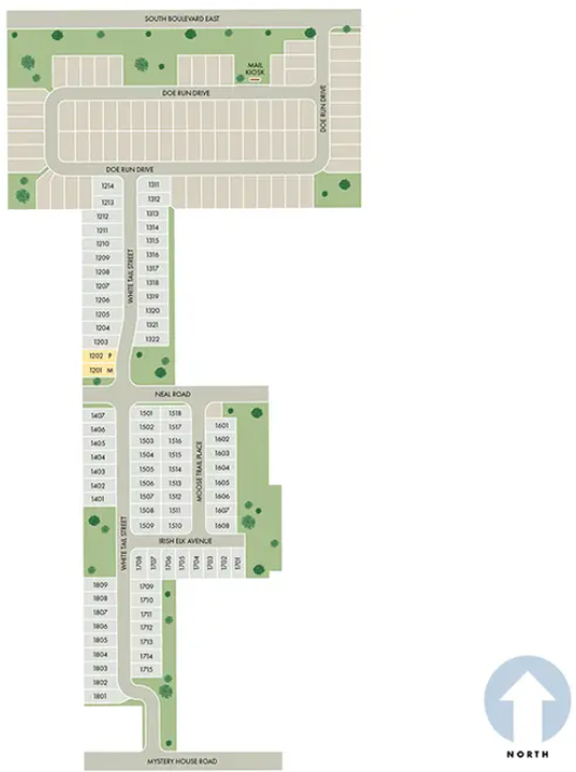 Deer Run at Crosswinds site plan