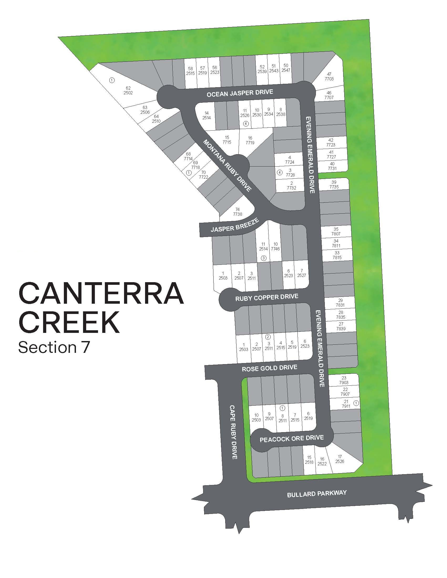 Canterra Creek site plan