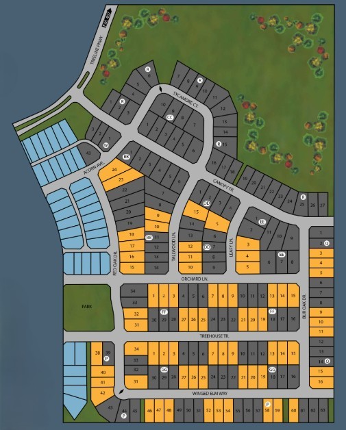 Treeline site plan