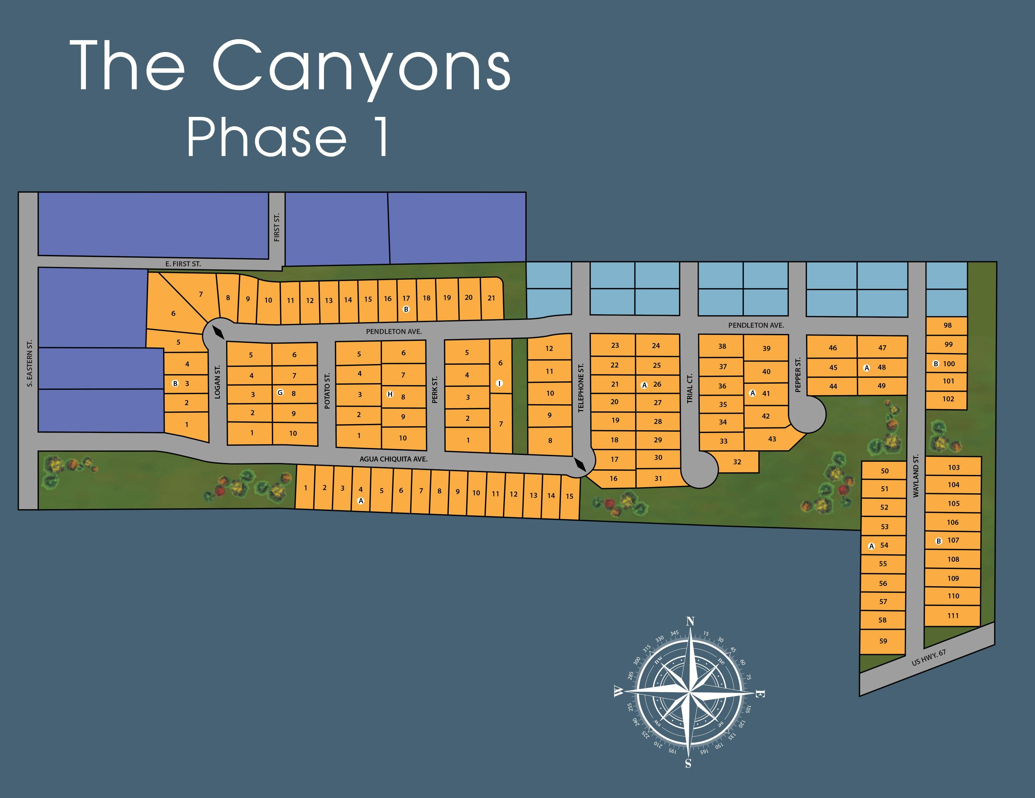 The Canyons site plan