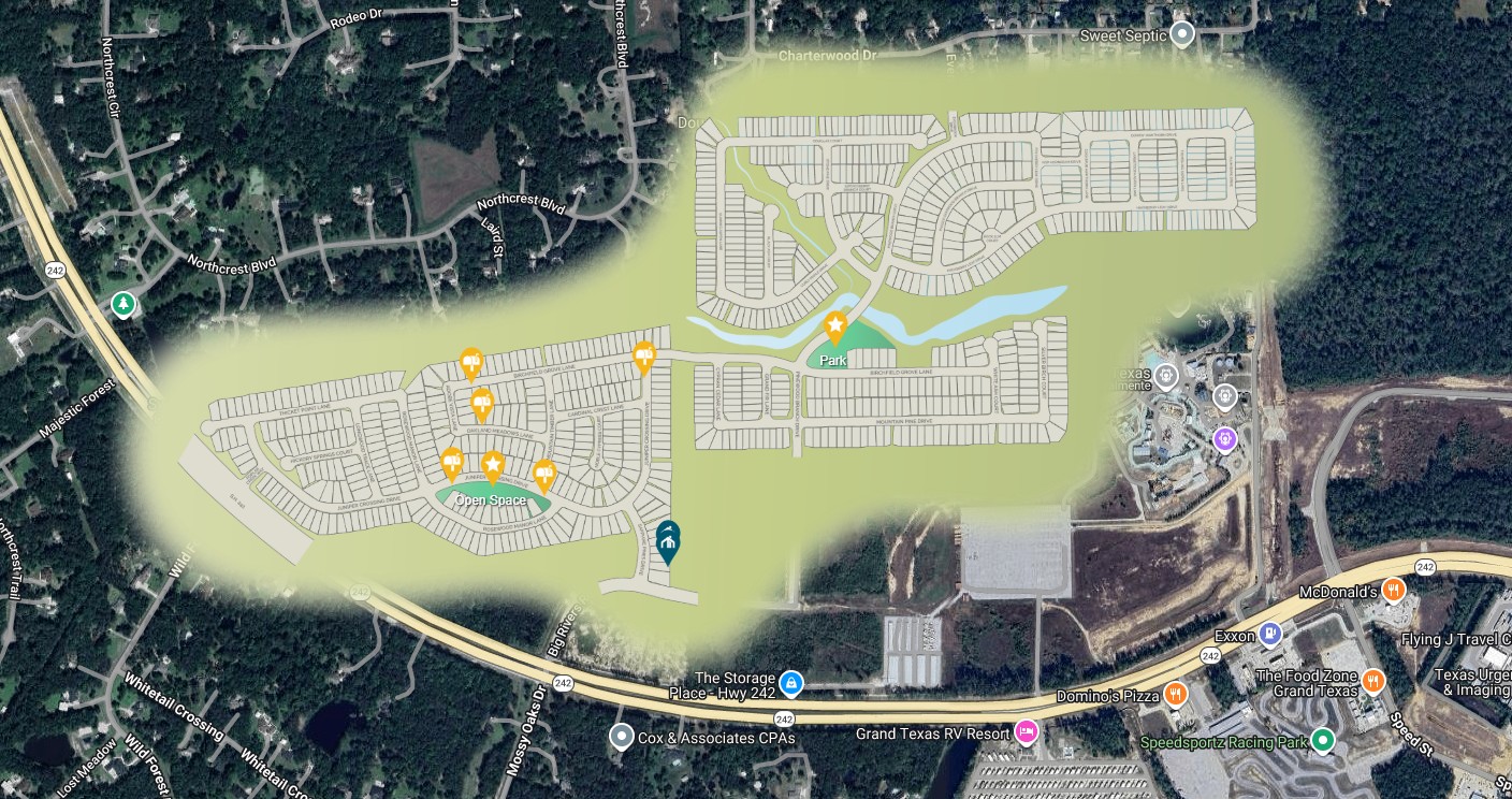 Pinewood at Grand Texas site plan