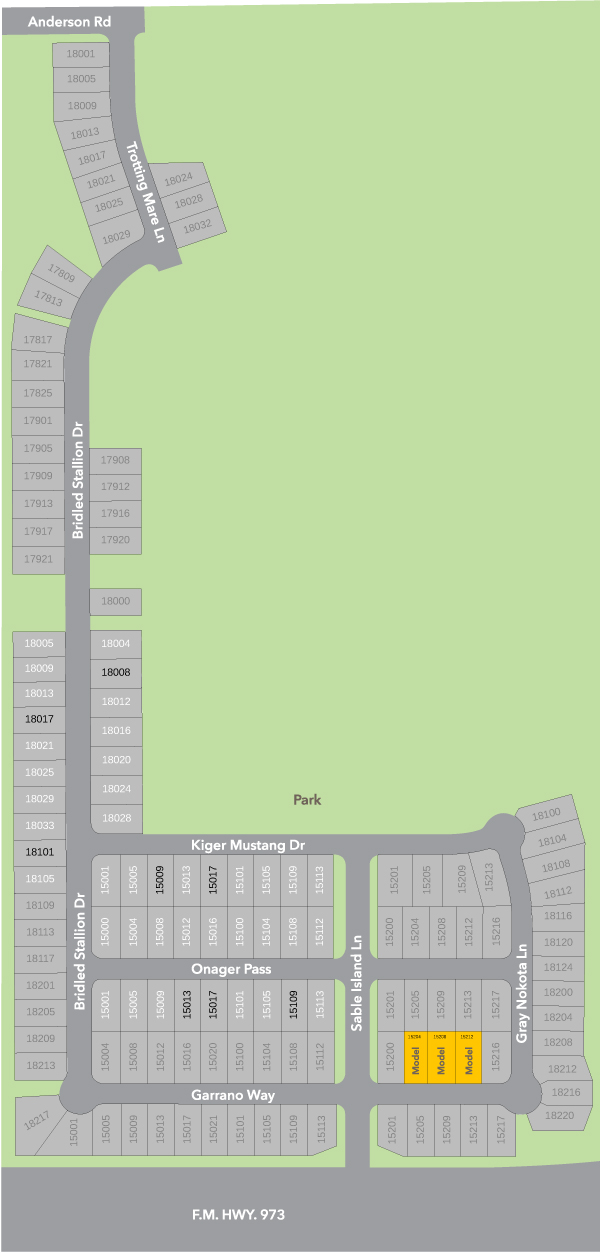 Mustang Valley site plan