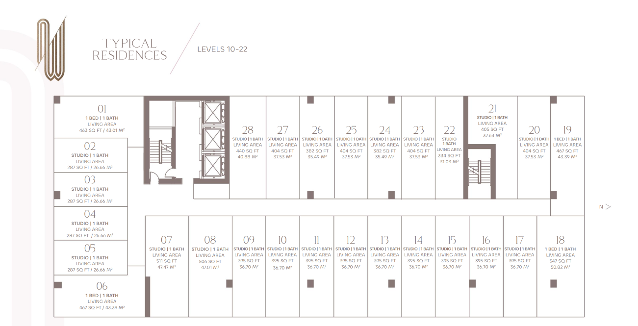 One W12 site plan