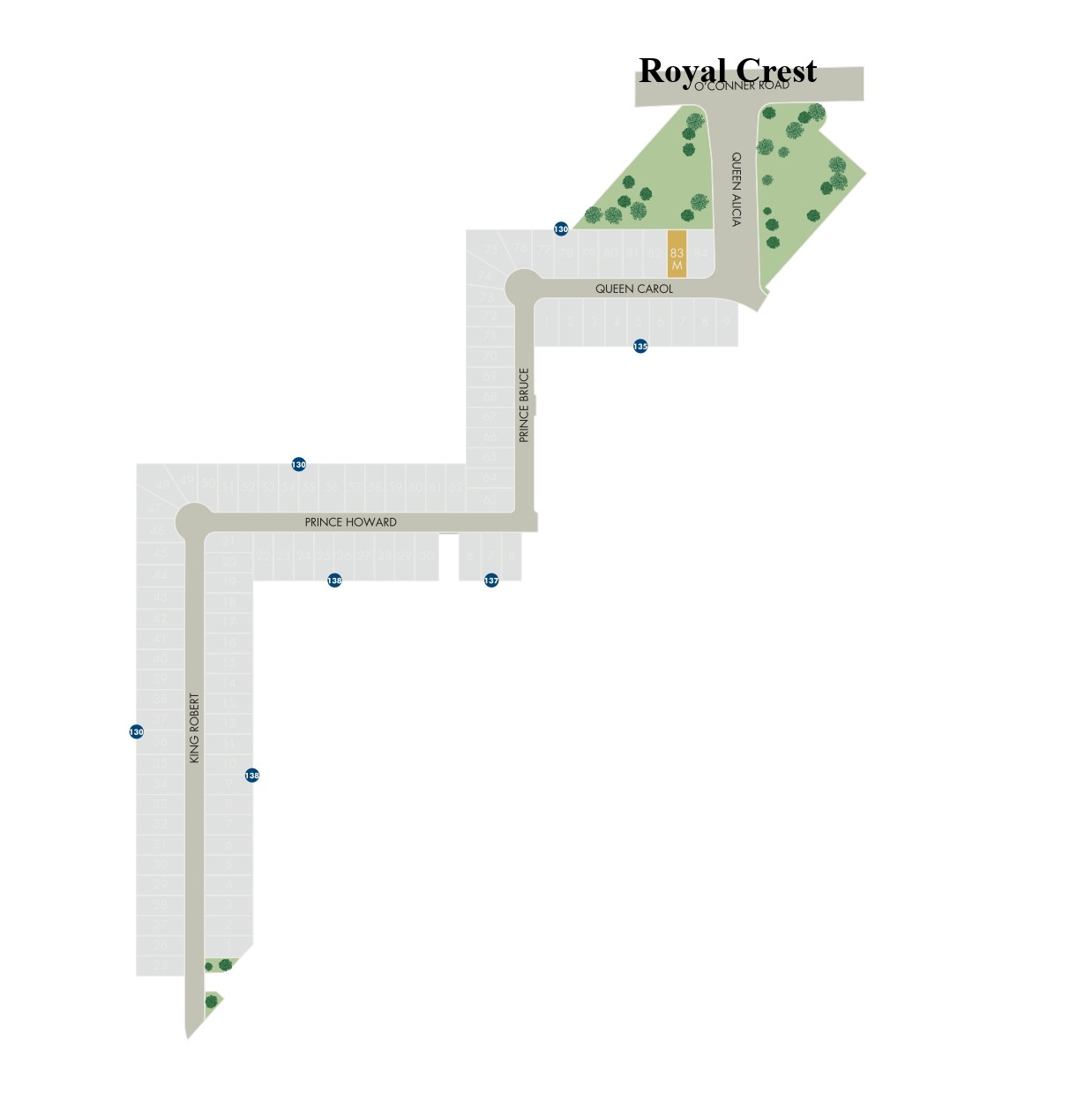 Royal Crest site plan
