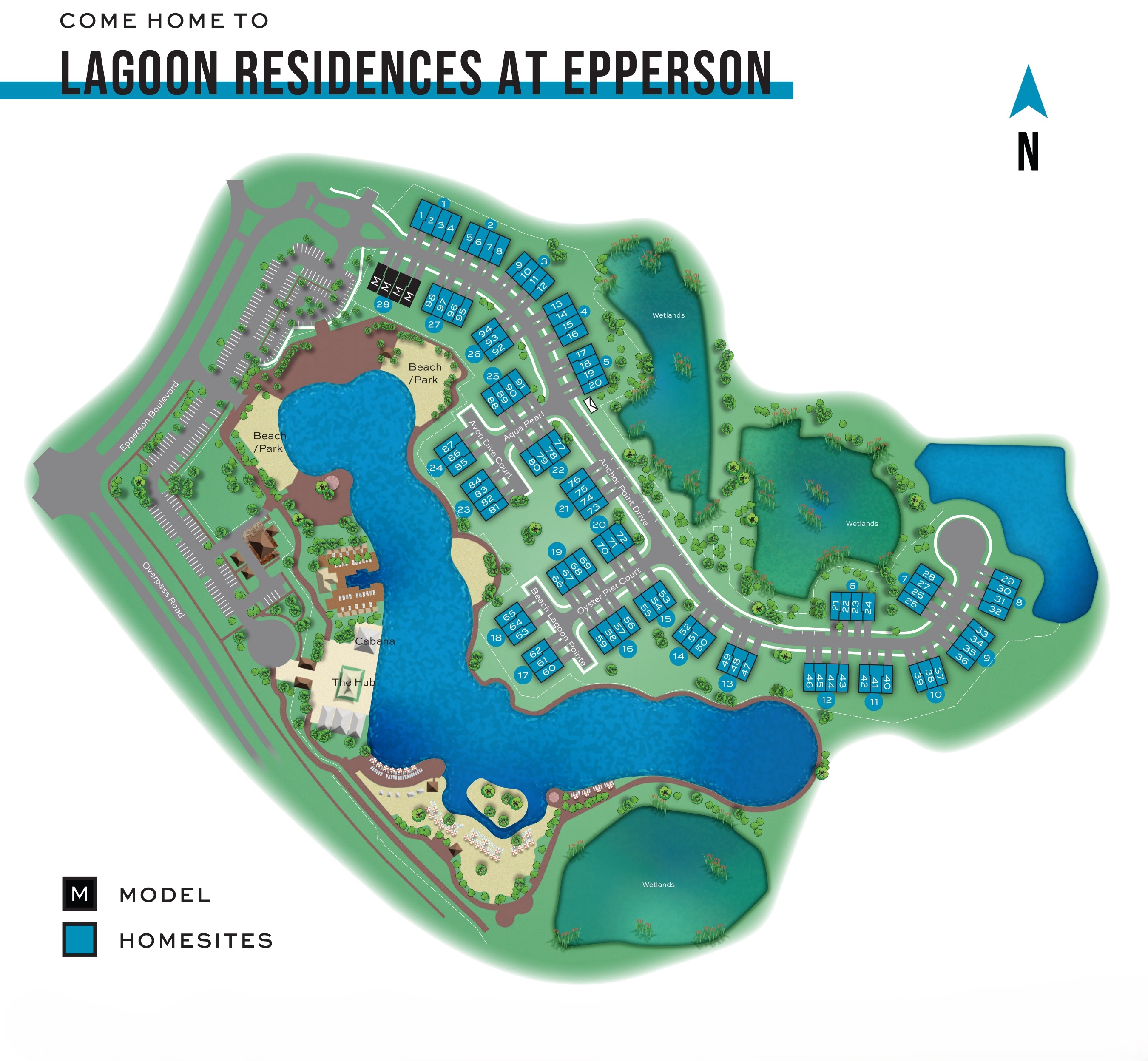 Lagoon Residences at Epperson site plan