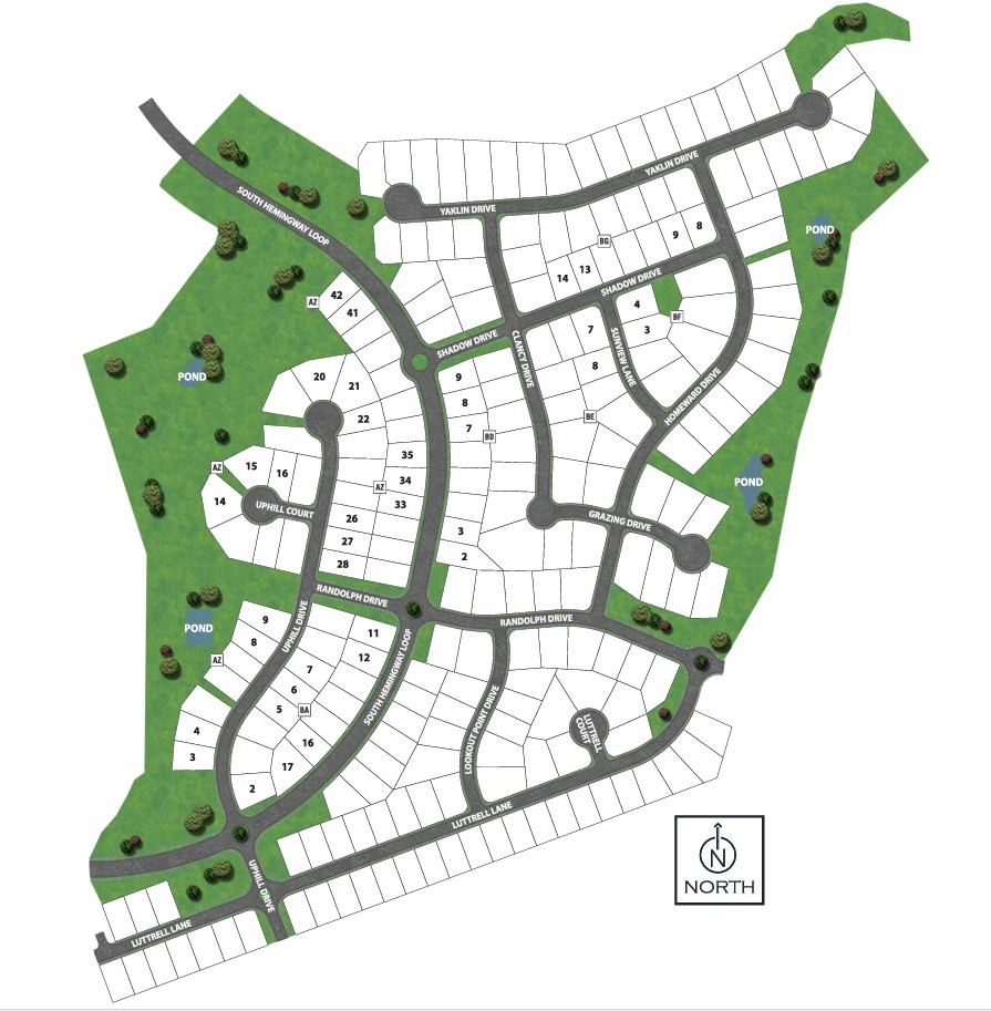 Lariat 70' & 80' Estates site plan