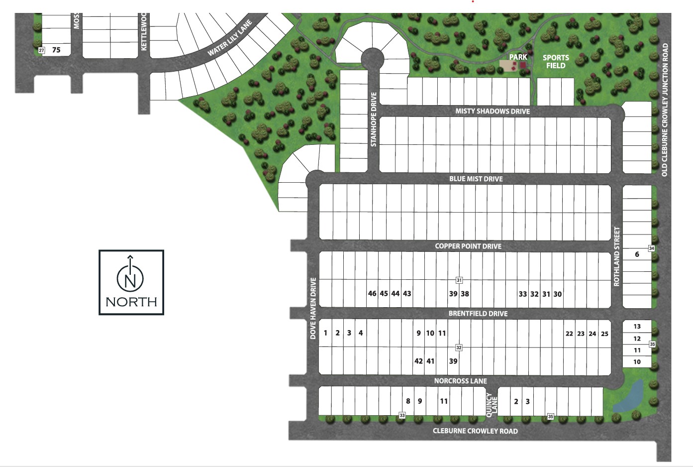 Hulen Trails site plan
