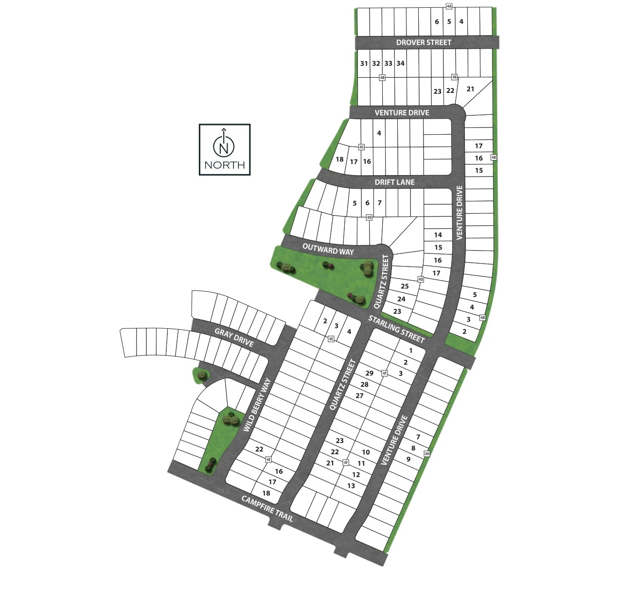 Pecan Square 50’ & 60’ site plan