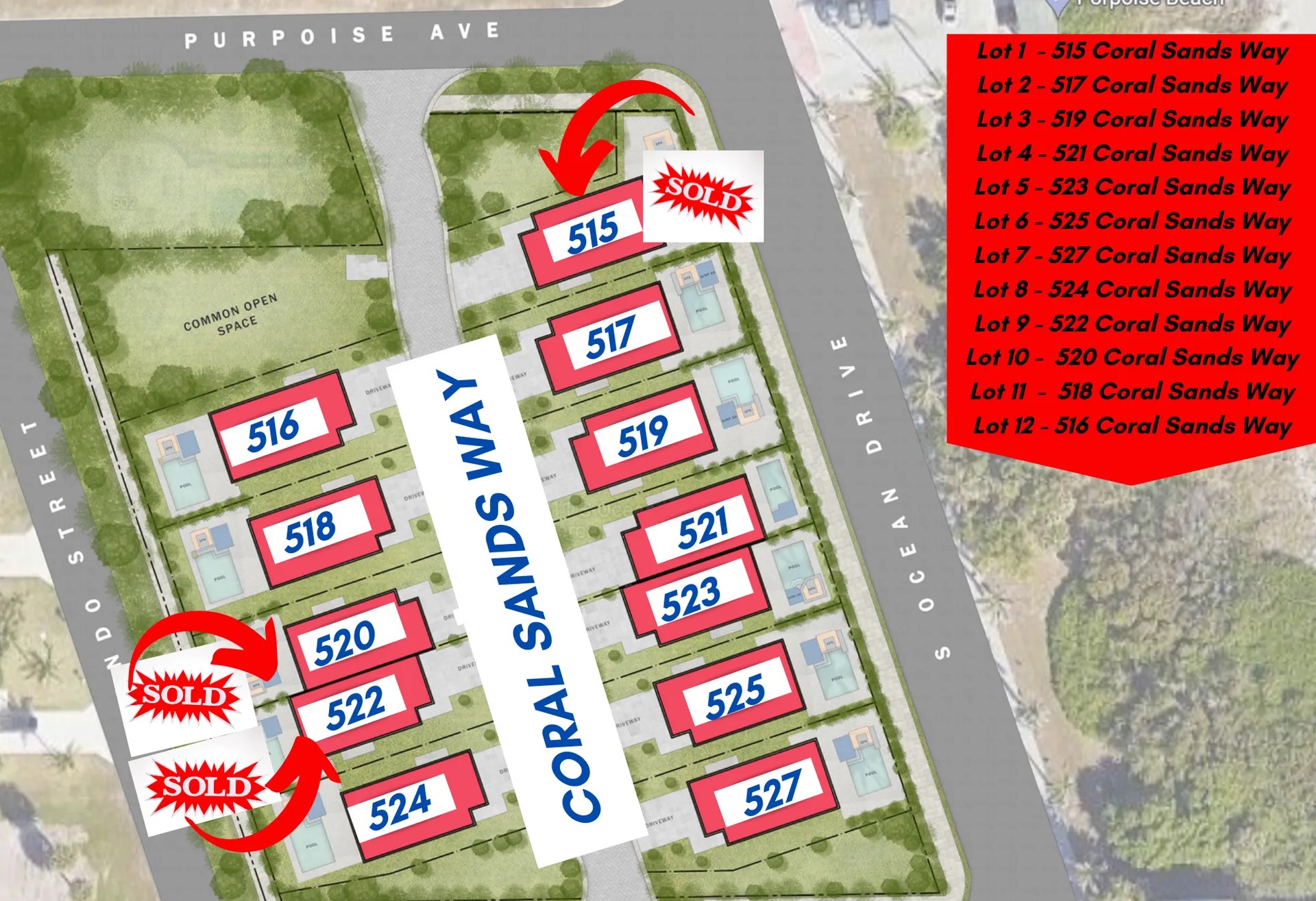 Coral Sands at South Ocean site plan