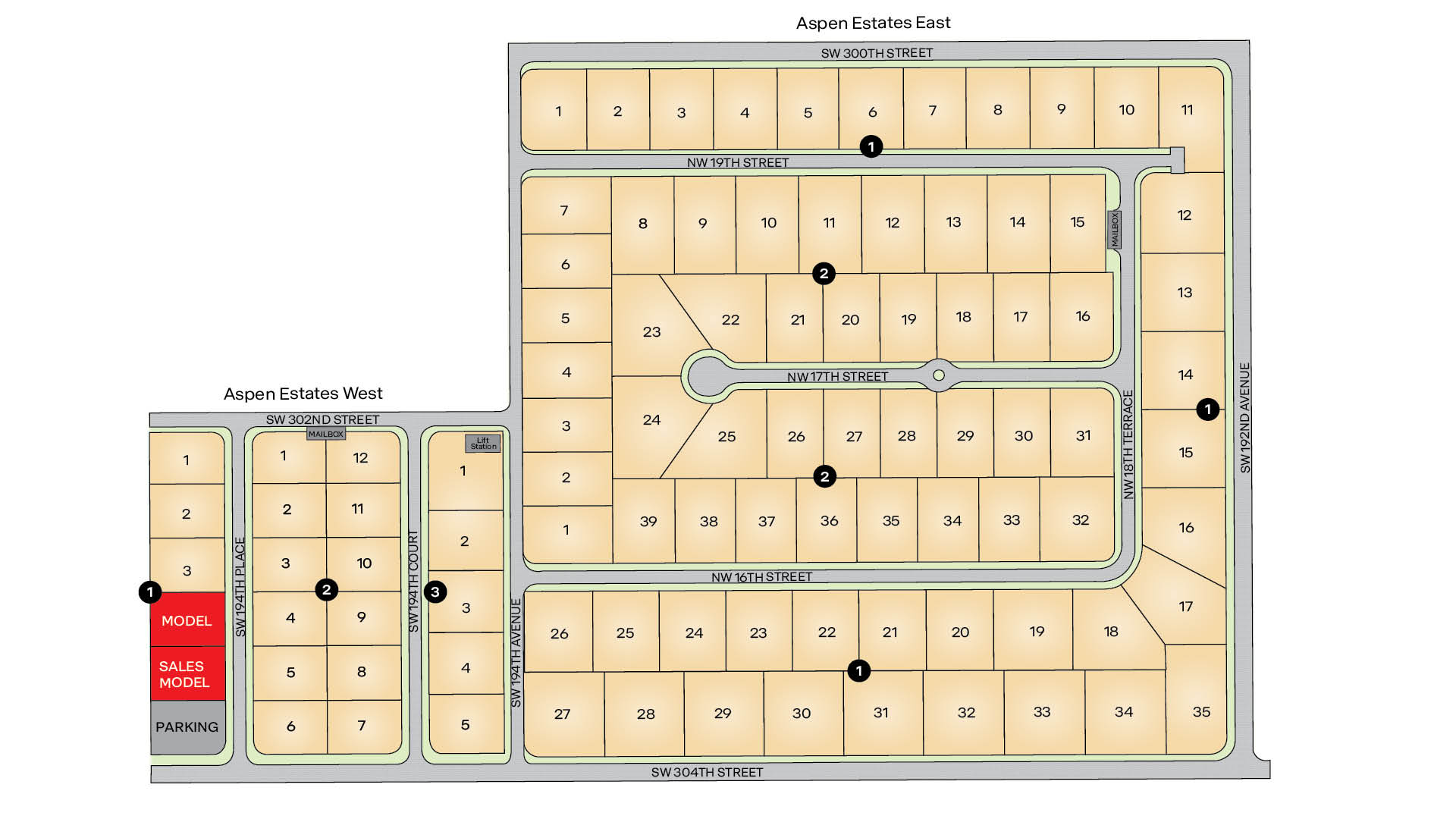 Aspen Estates site plan