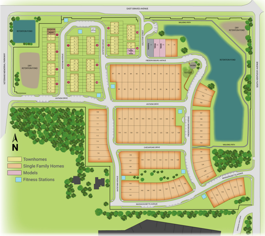 Liberty Station Townhomes site plan