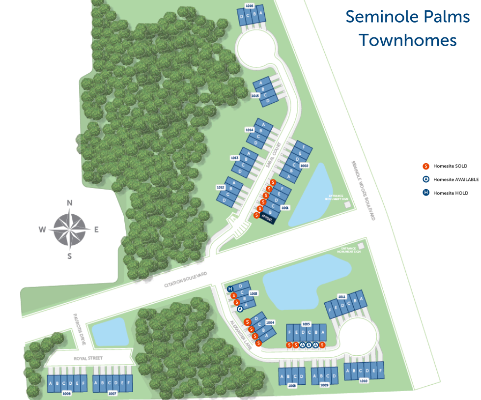 Seminole Palms Townhomes site plan
