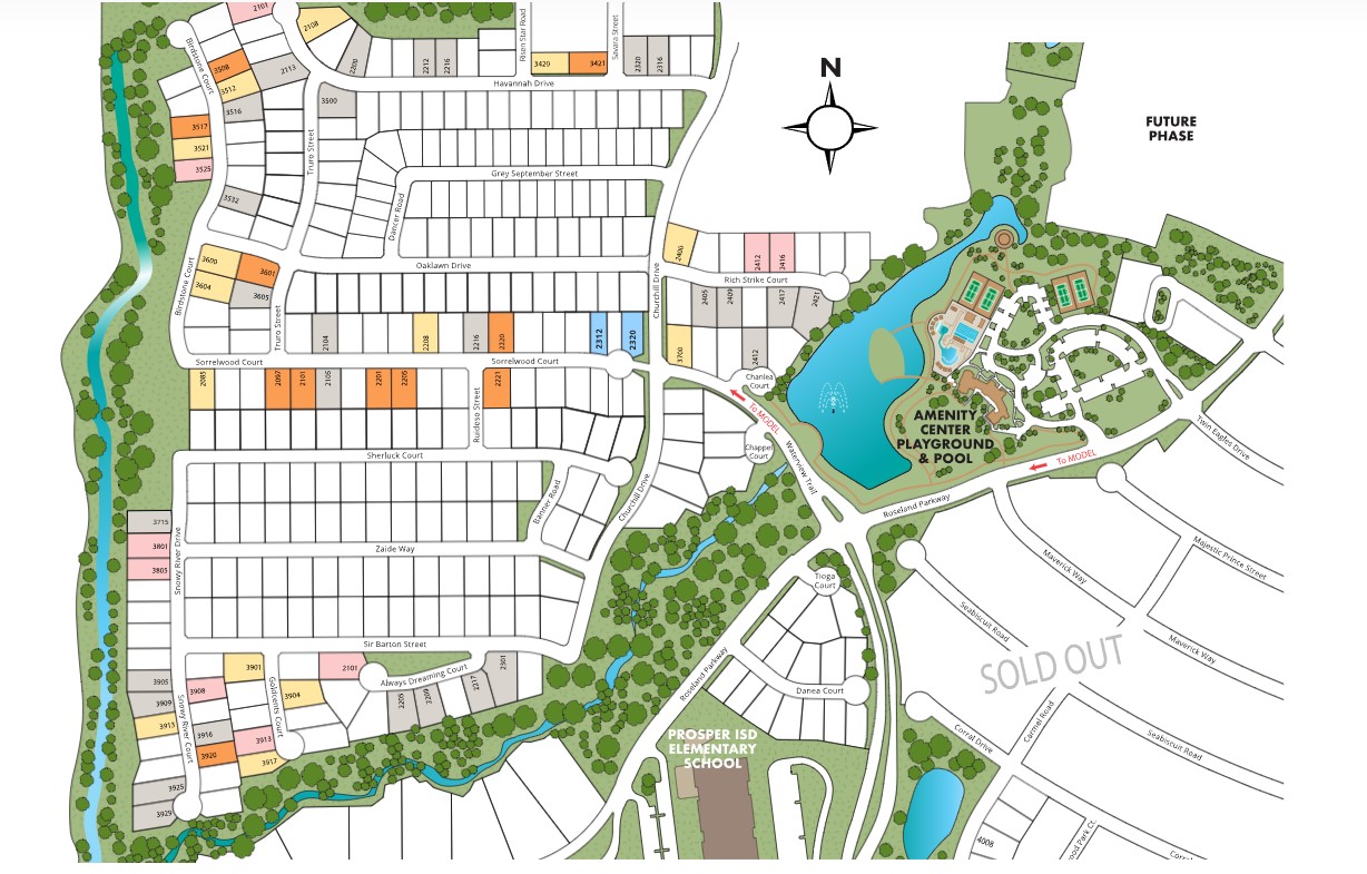 Mustang Lakes site plan