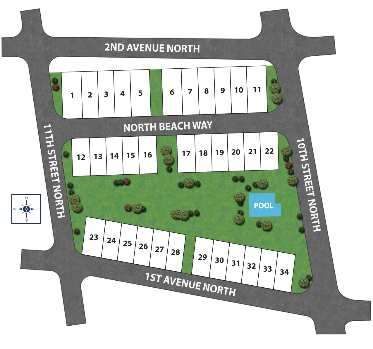 North Beach Townhomes site plan