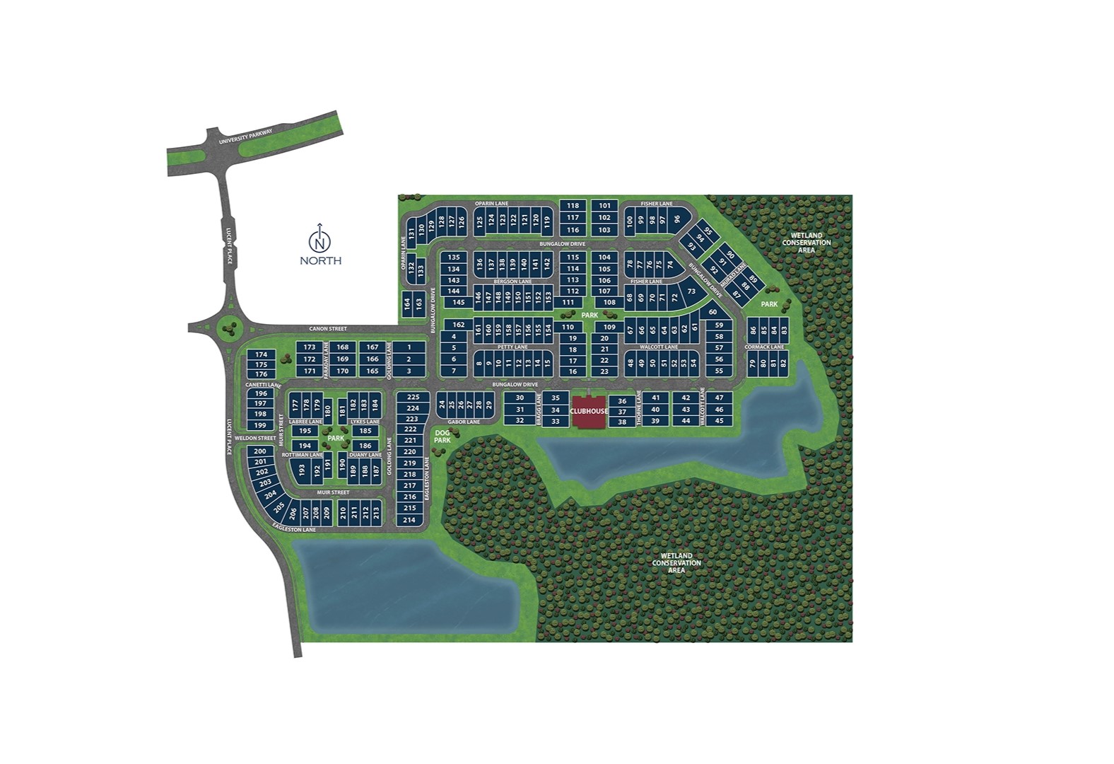 Bungalow Walk at Lakewood Ranch site plan