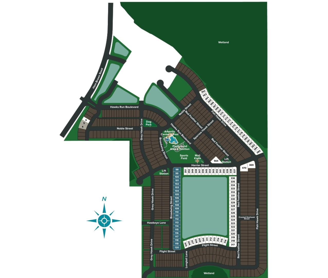 Hawks Run site plan