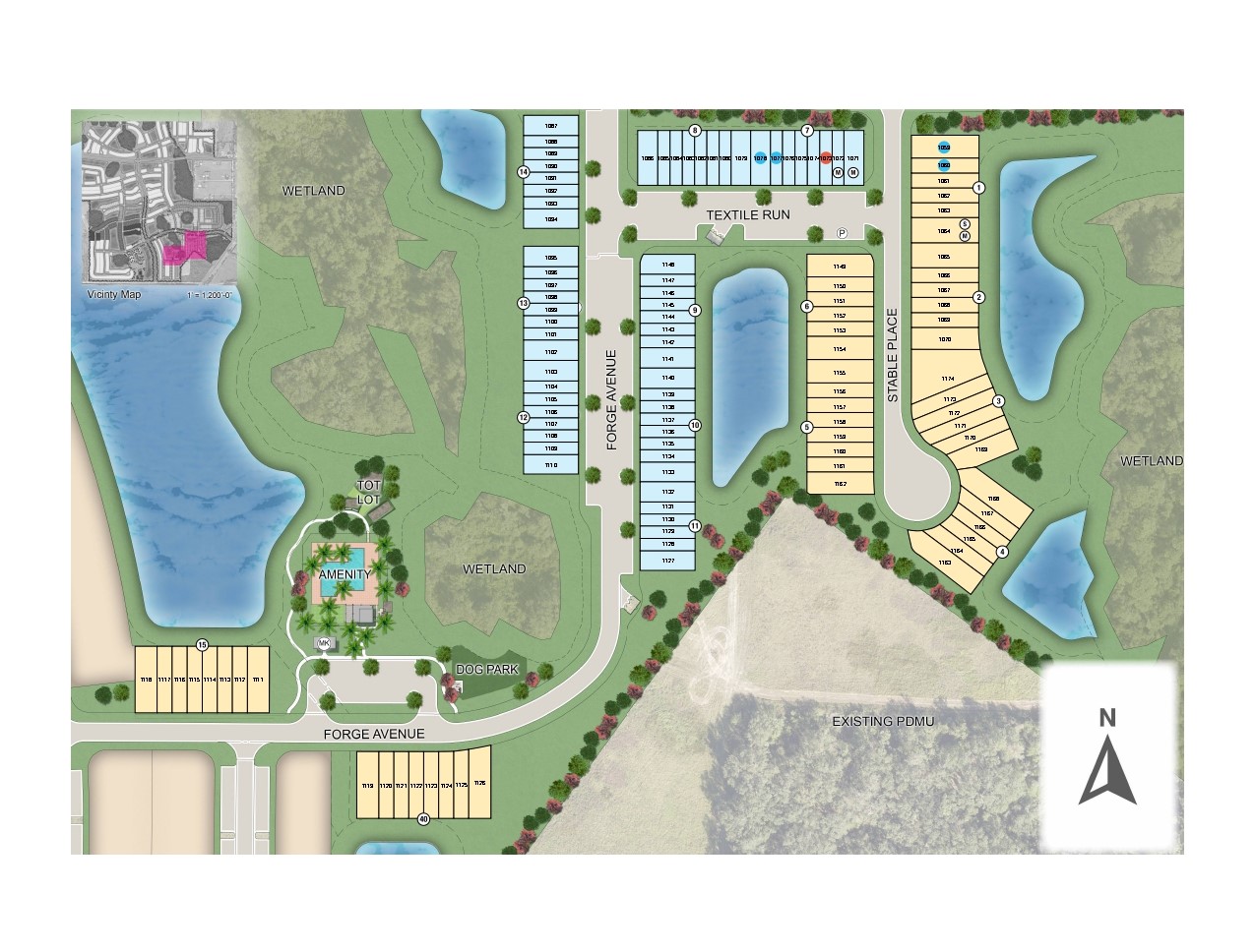 The Towns at Firethorn site plan