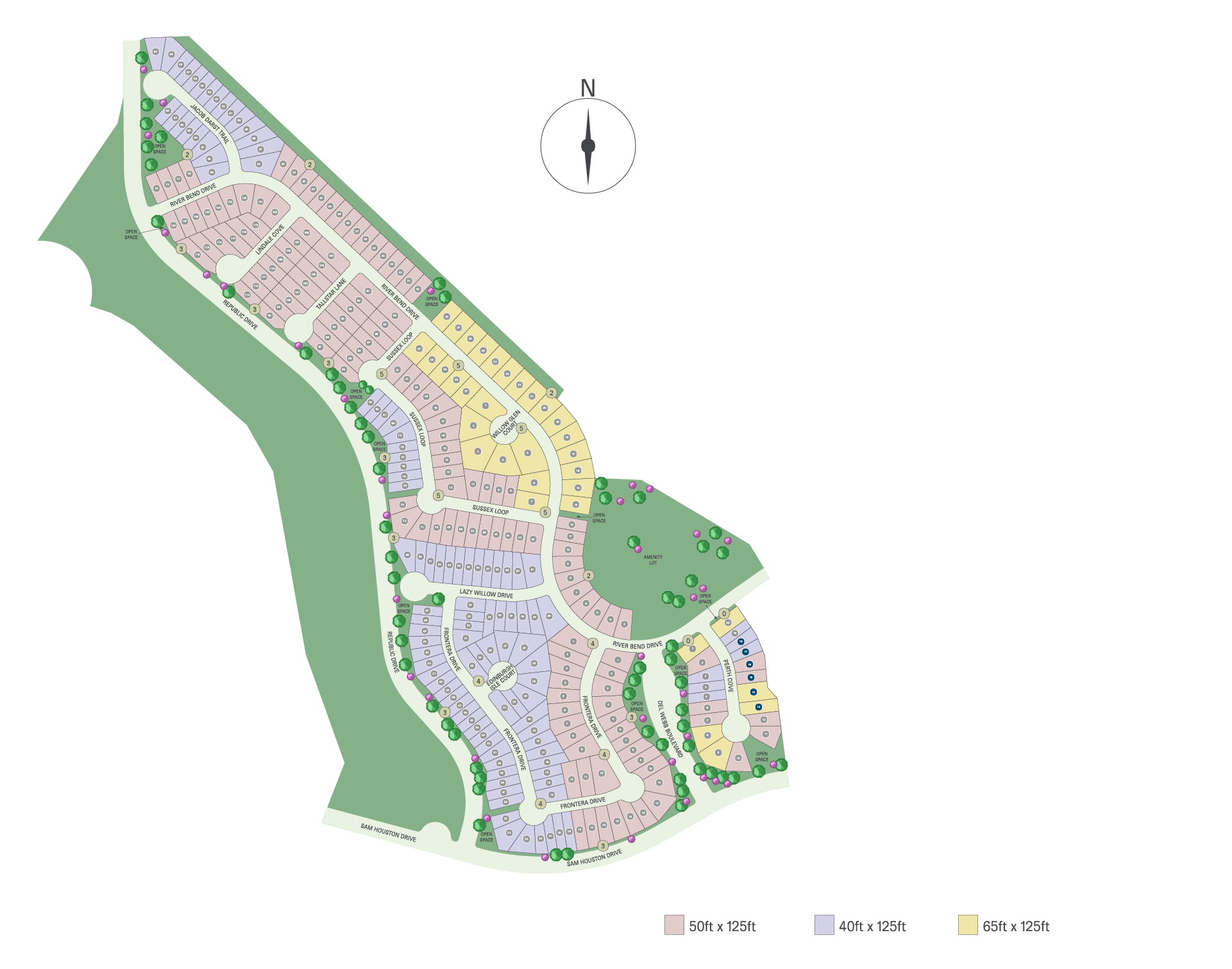 Del Webb Austin at Lost Pines site plan