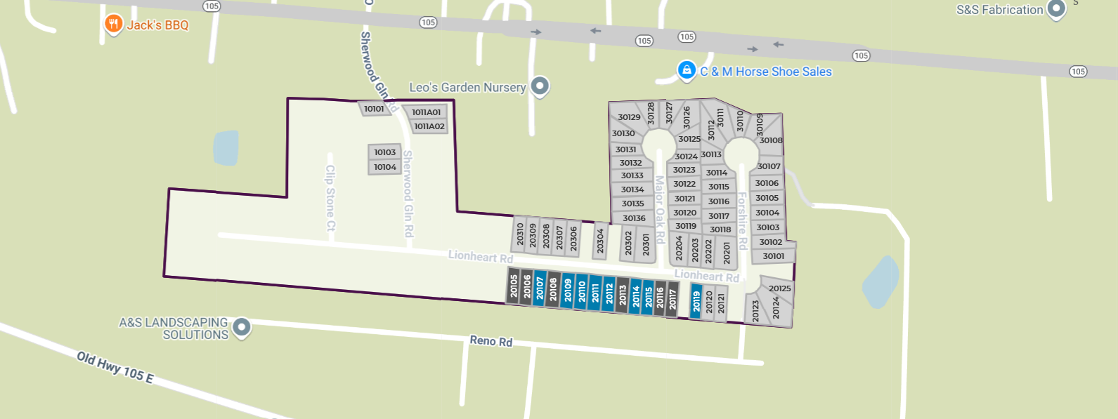 Sherwood Glen site plan