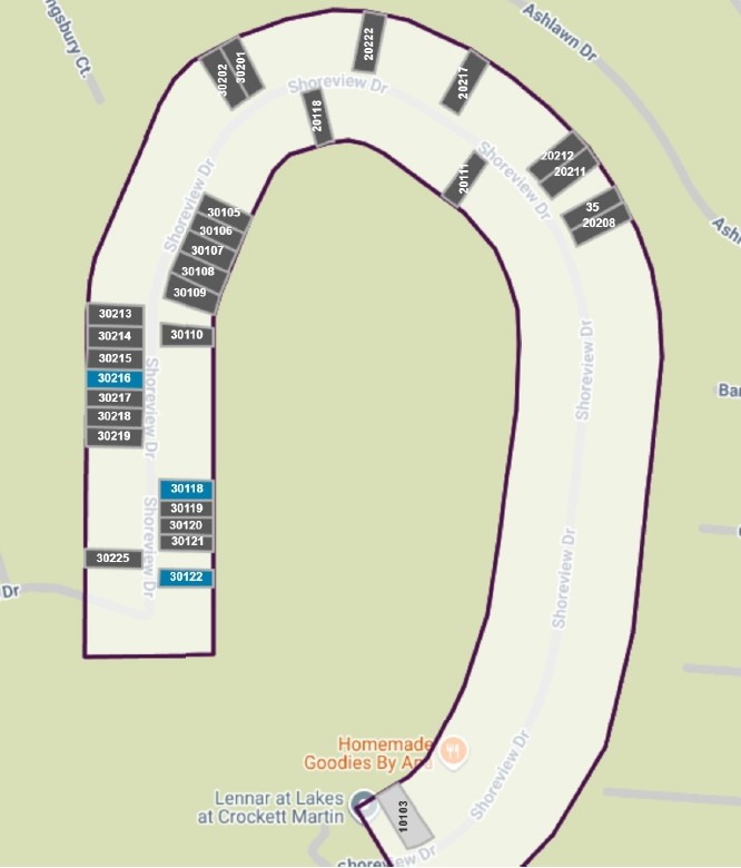 Lakes at Crockett Martin site plan