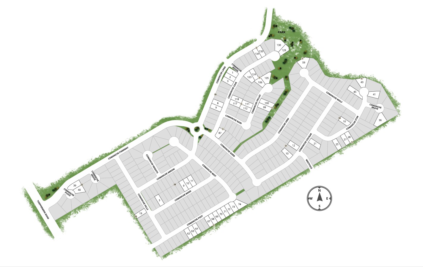 Comanche Ridge site plan