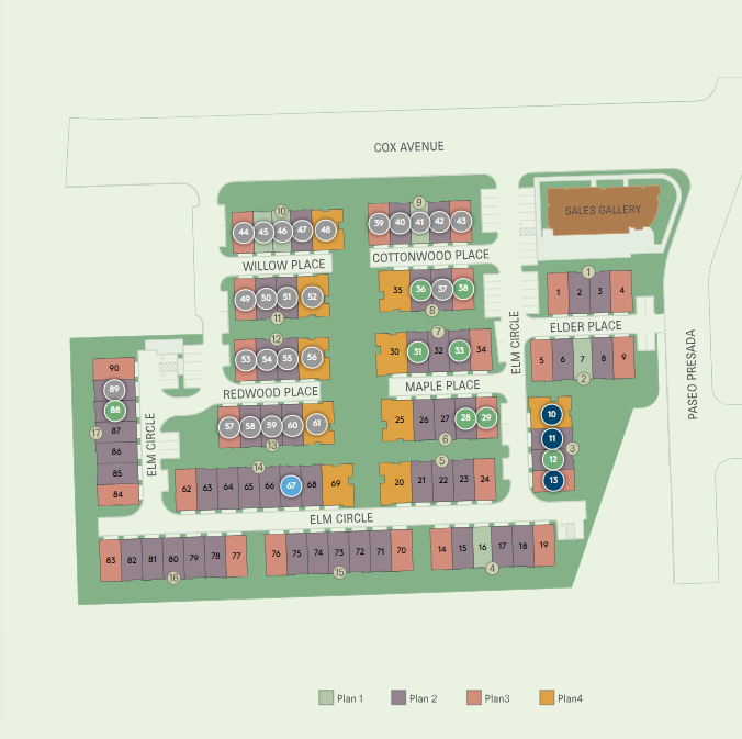 The Elms site plan