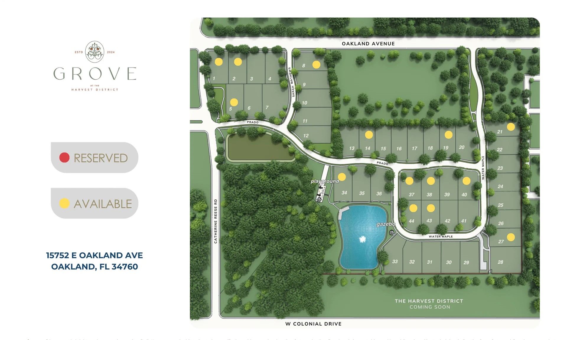 The Grove site plan
