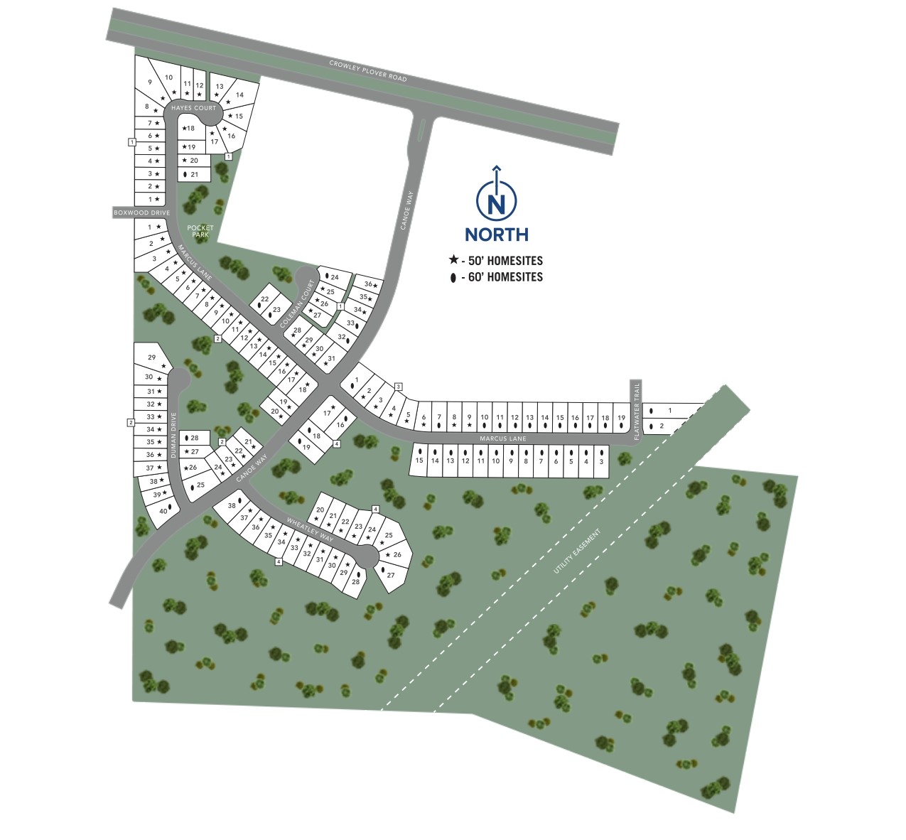 Creekside of Crowley site plan