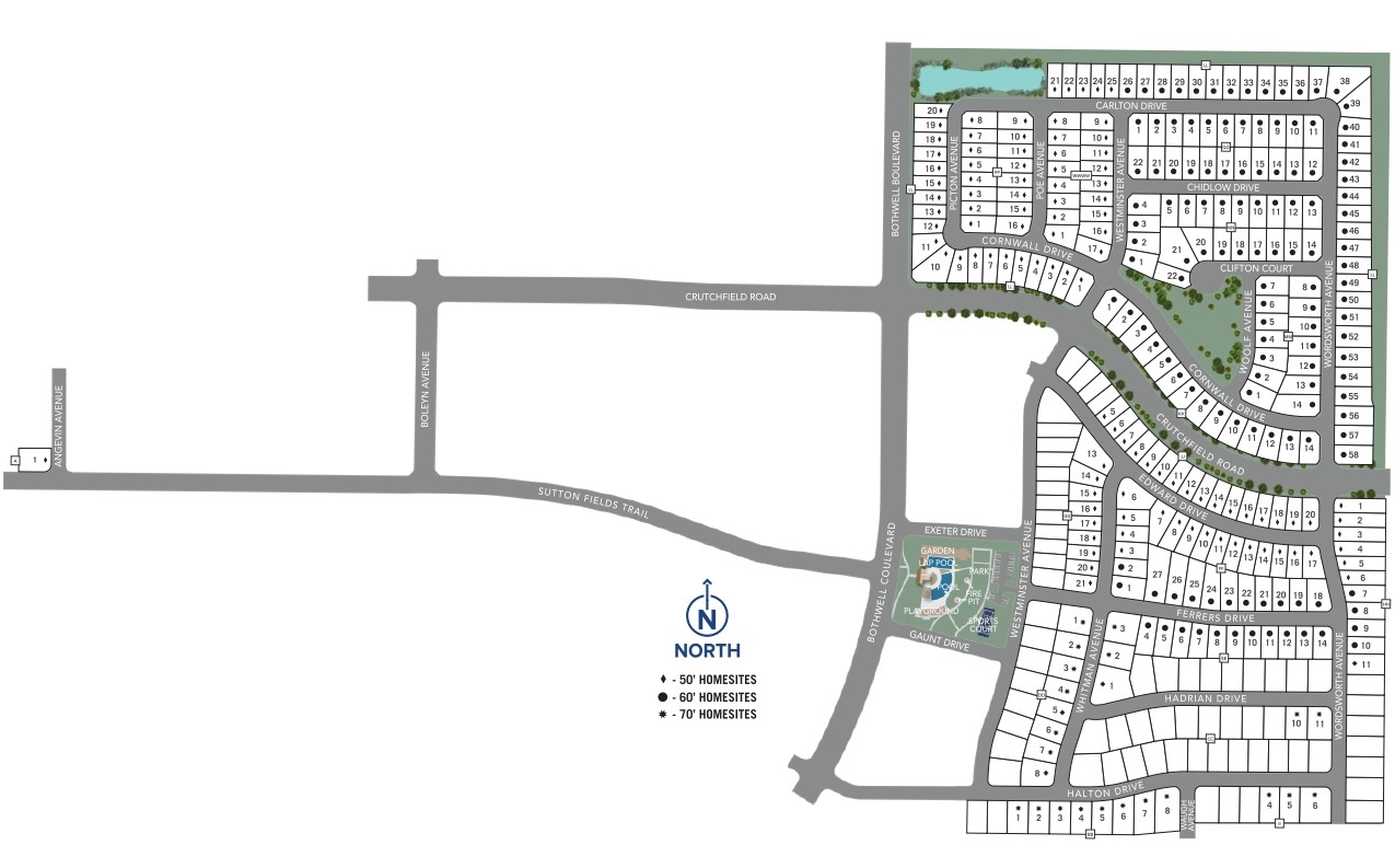 Sutton Fields site plan