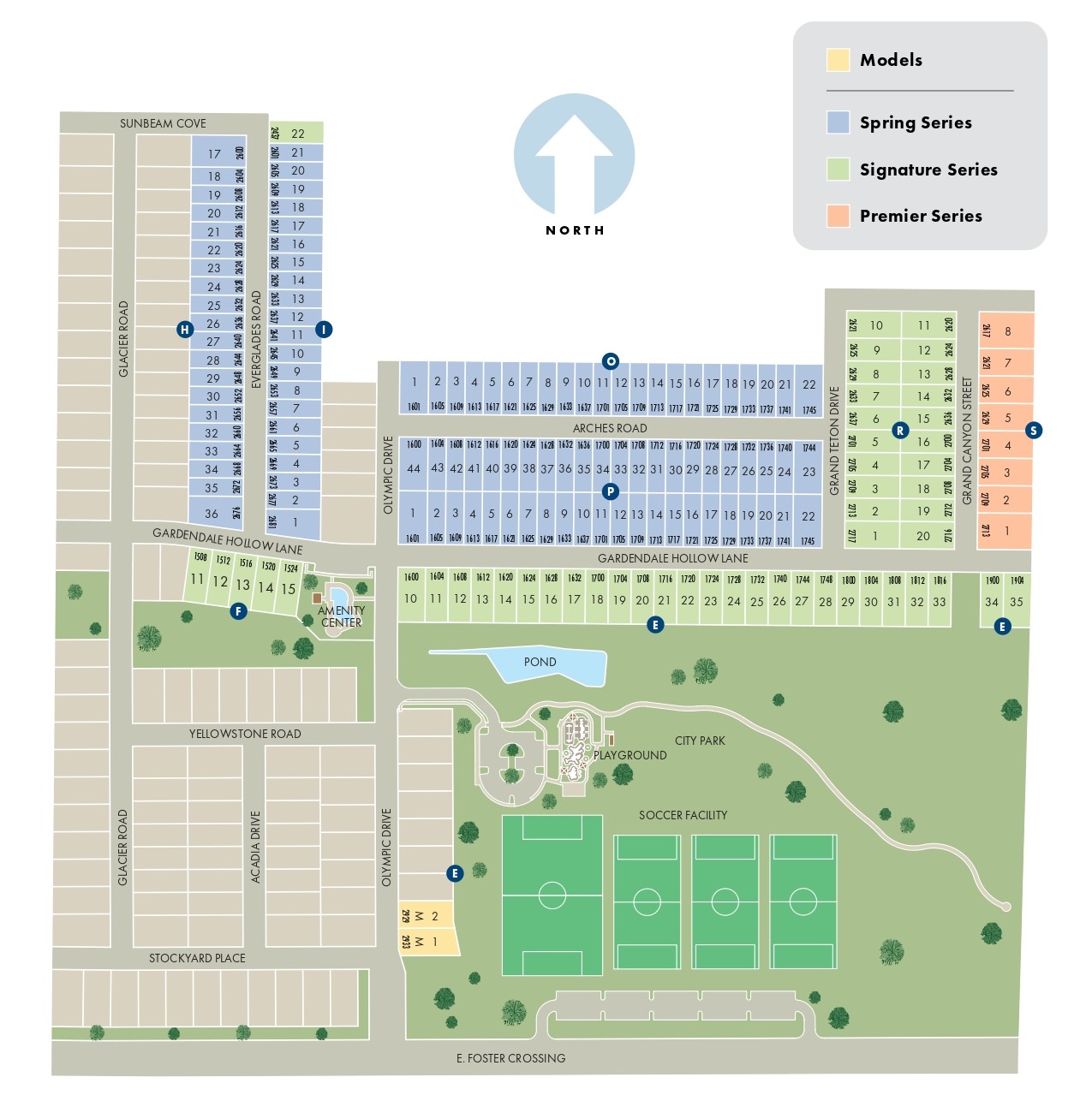 Parks at Foster Crossing site plan