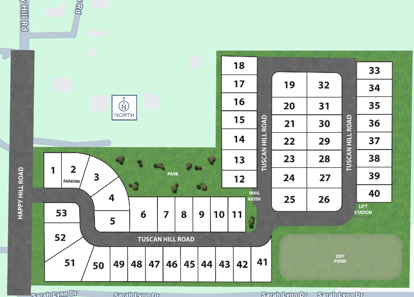 Tuscan Hills site plan