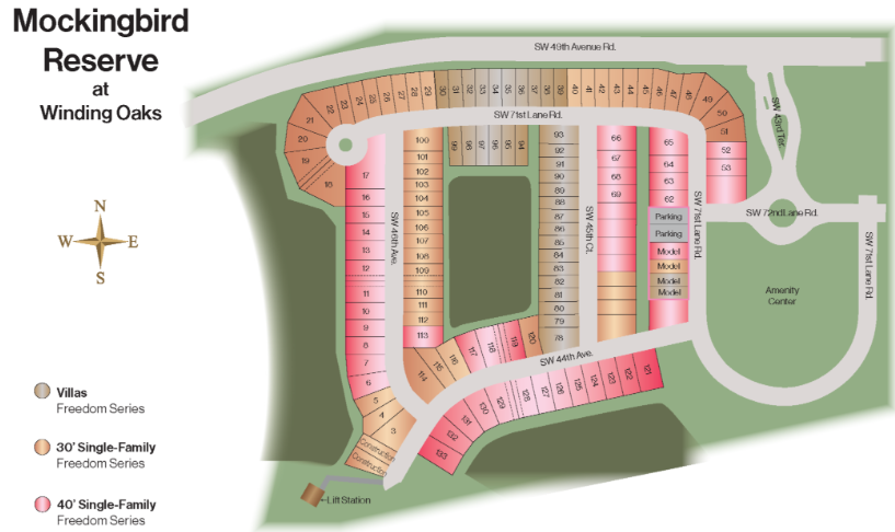 Mockingbird Reserve at Winding Oaks site plan
