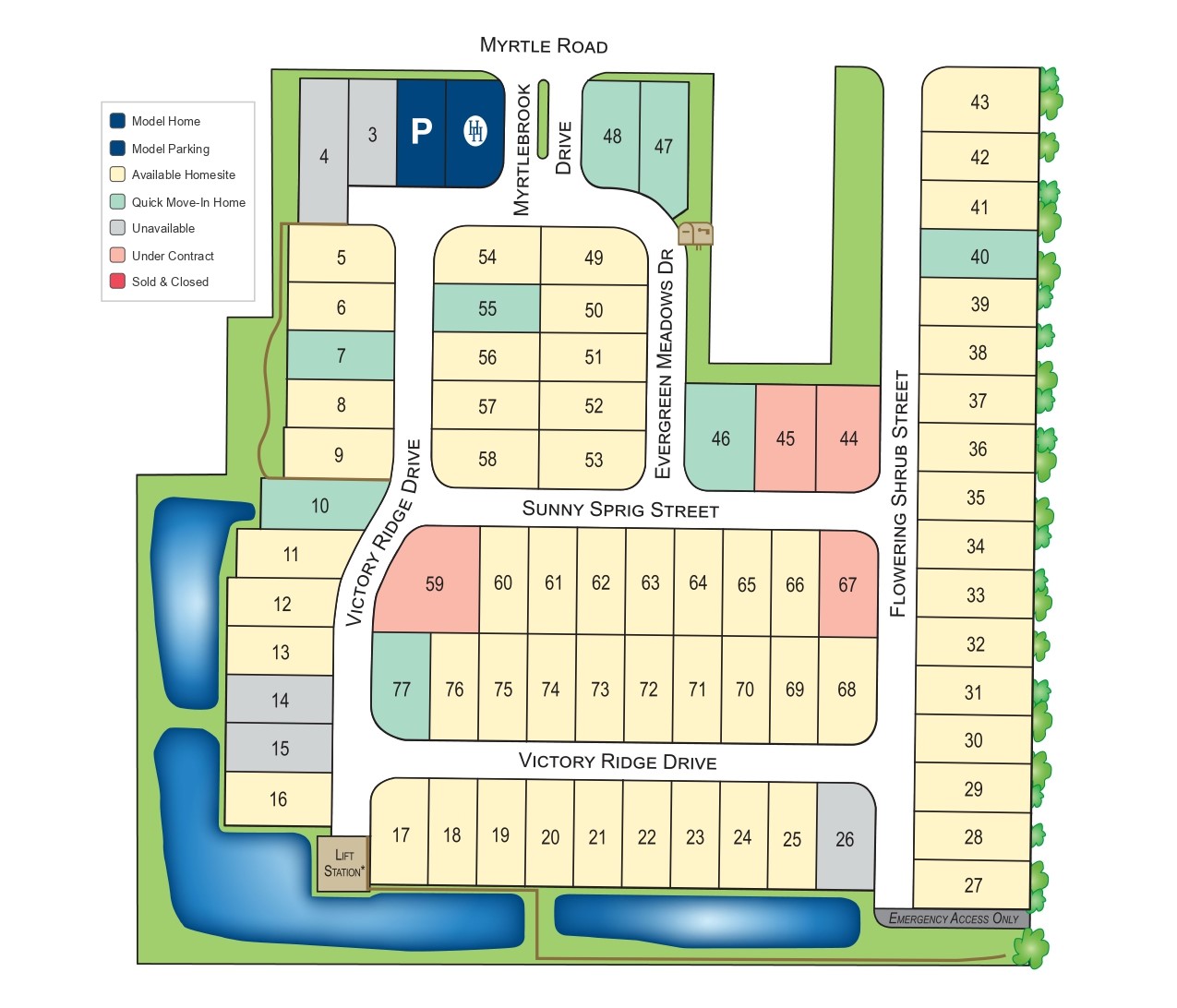 Myrtlebrook Preserve site plan