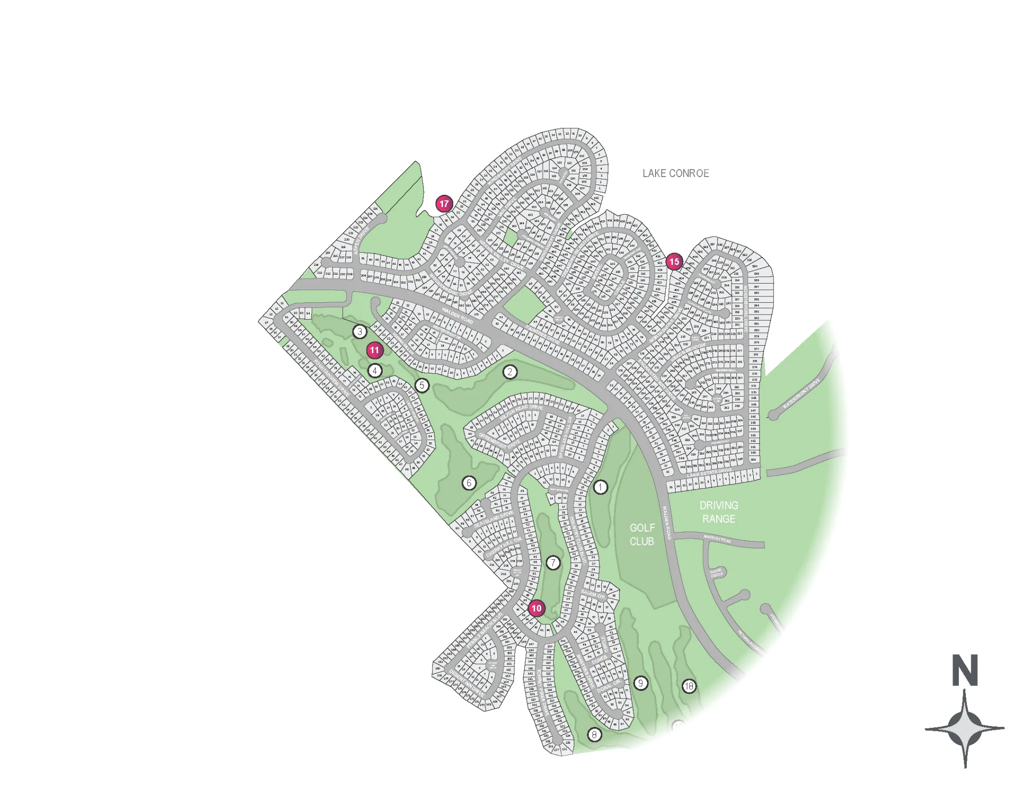 Lake Conroe site plan