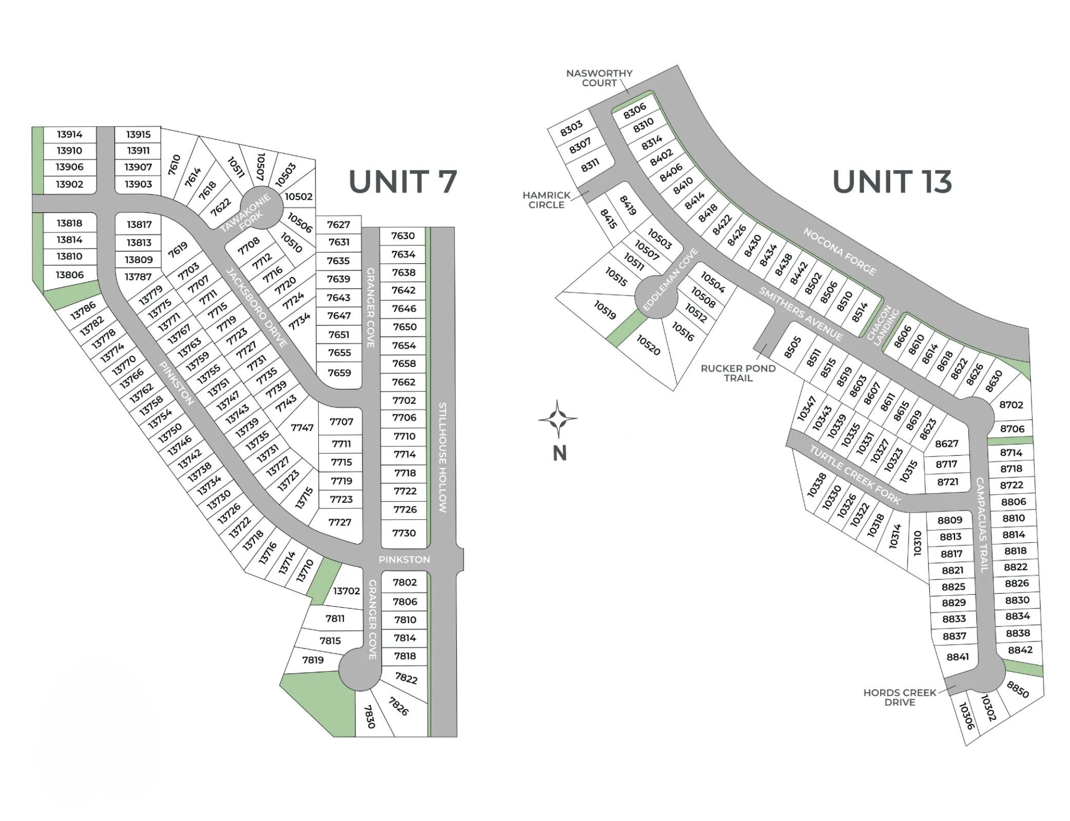 Cinco Lakes site plan