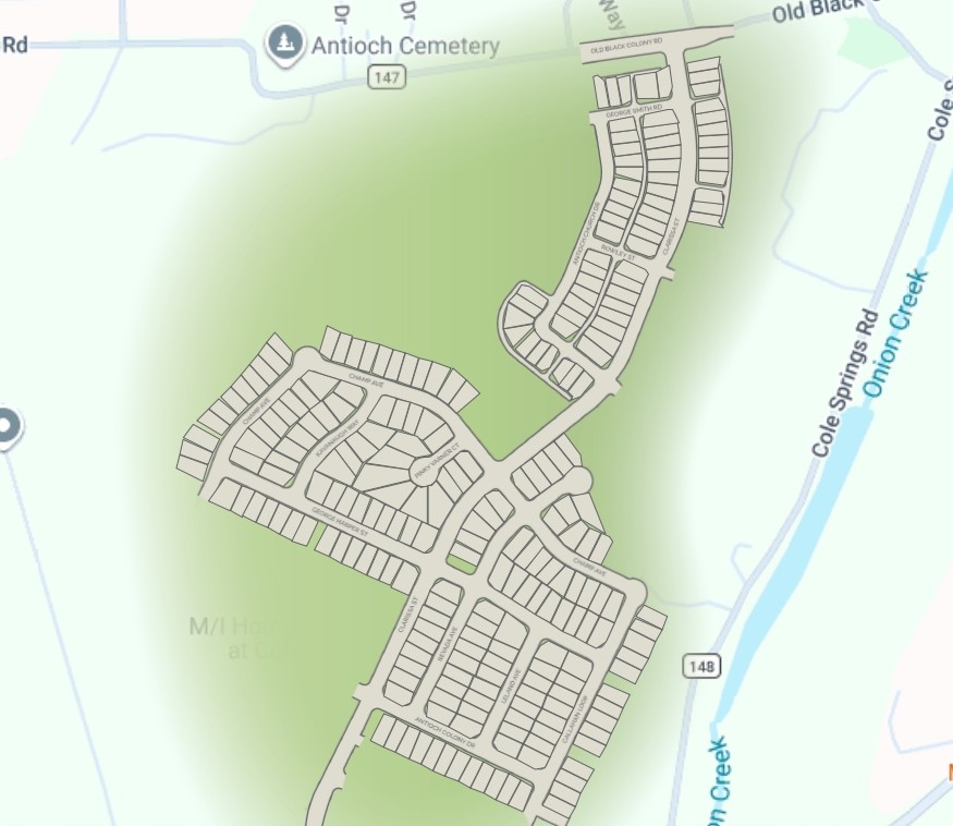 Colony at Cole Springs site plan