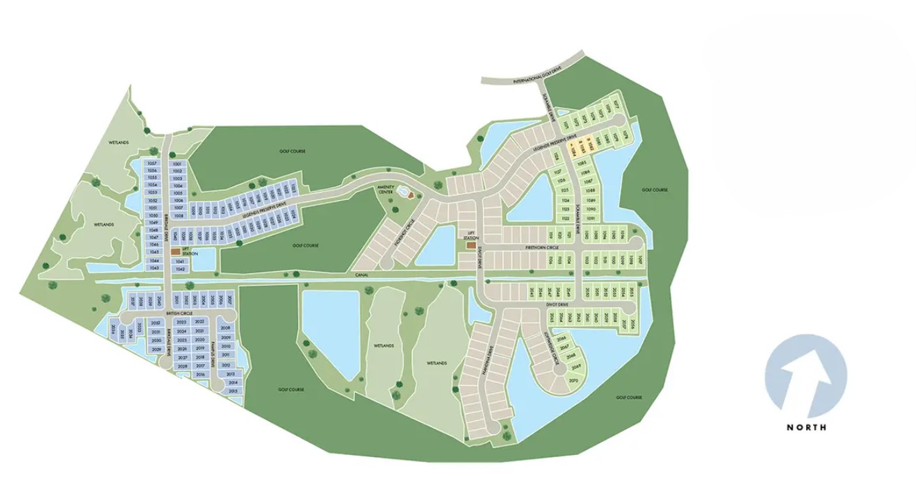 Legends Preserve - Signature Series site plan