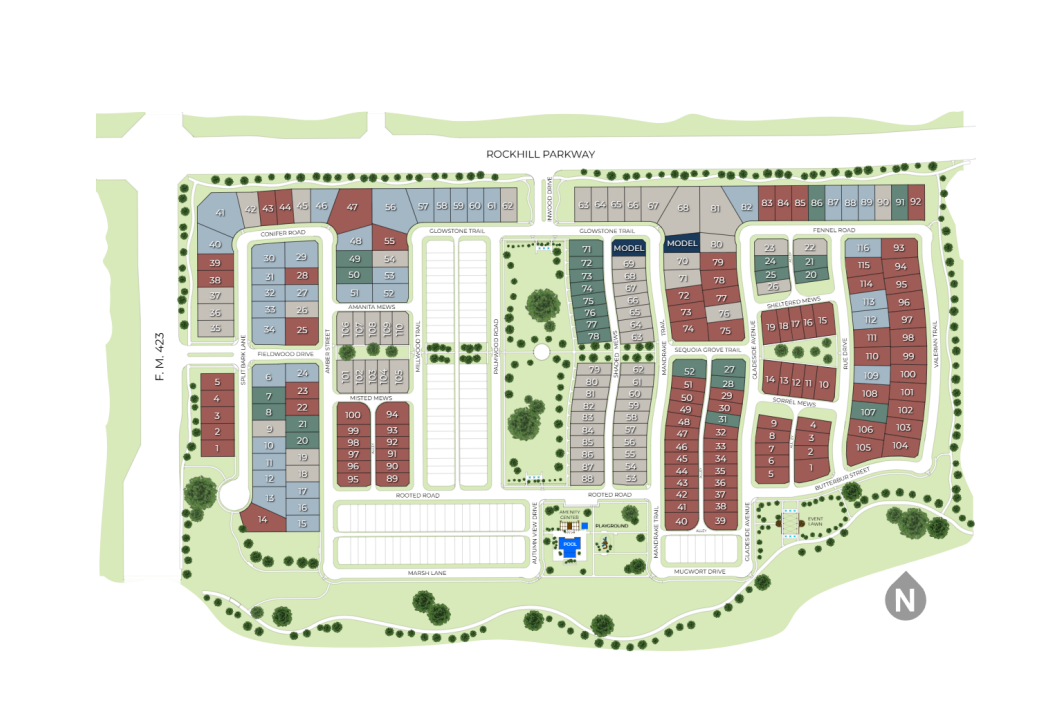 Hazelwood 55' Series site plan