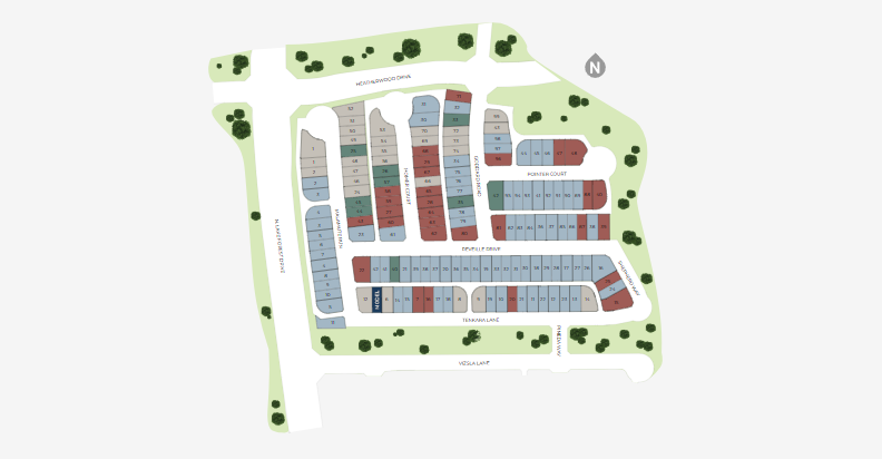 Painted Tree - Woodland North site plan