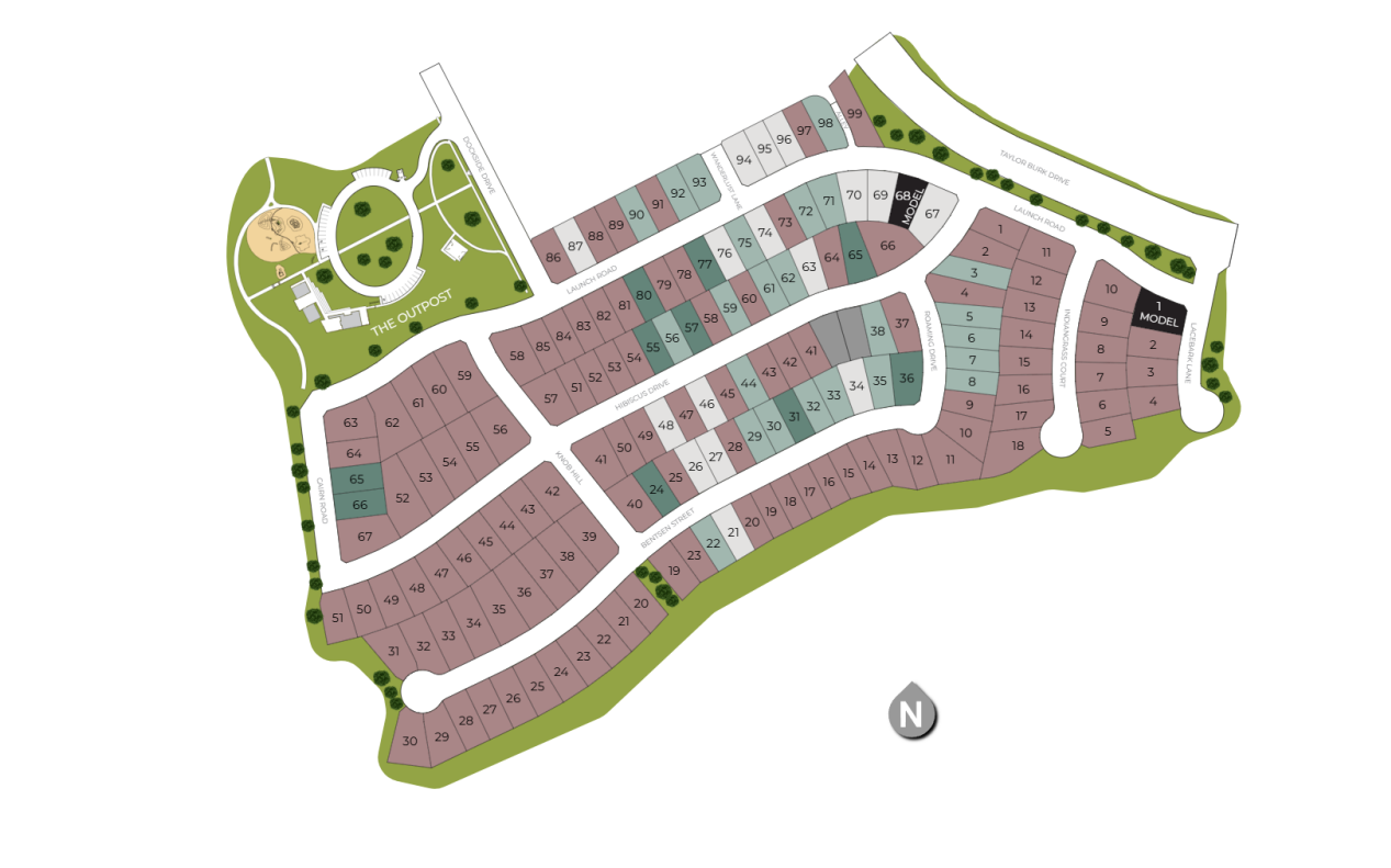 Painted Tree 50' Series site plan
