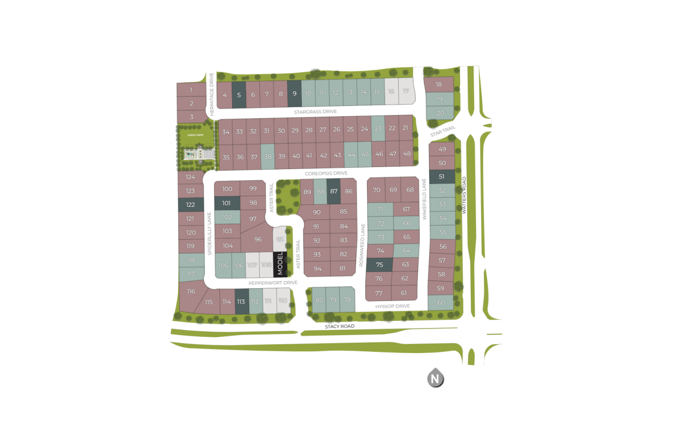 The Reserve at Watters site plan